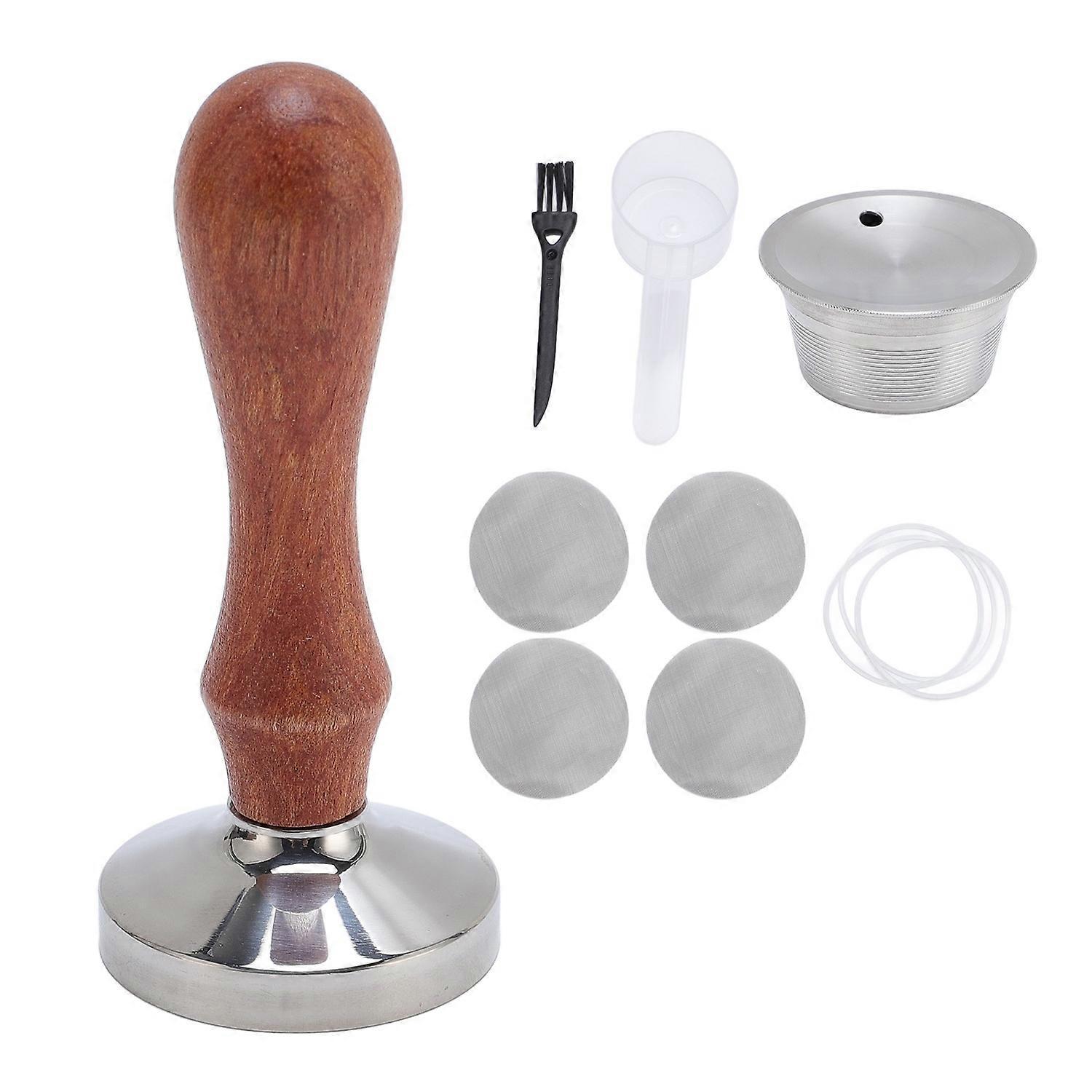 Kaffeekapsel Aus Edelstahl Mit Tamper, Einfache Reinigung, Langlebig, Wiederverwendbar, Nachfüllbar