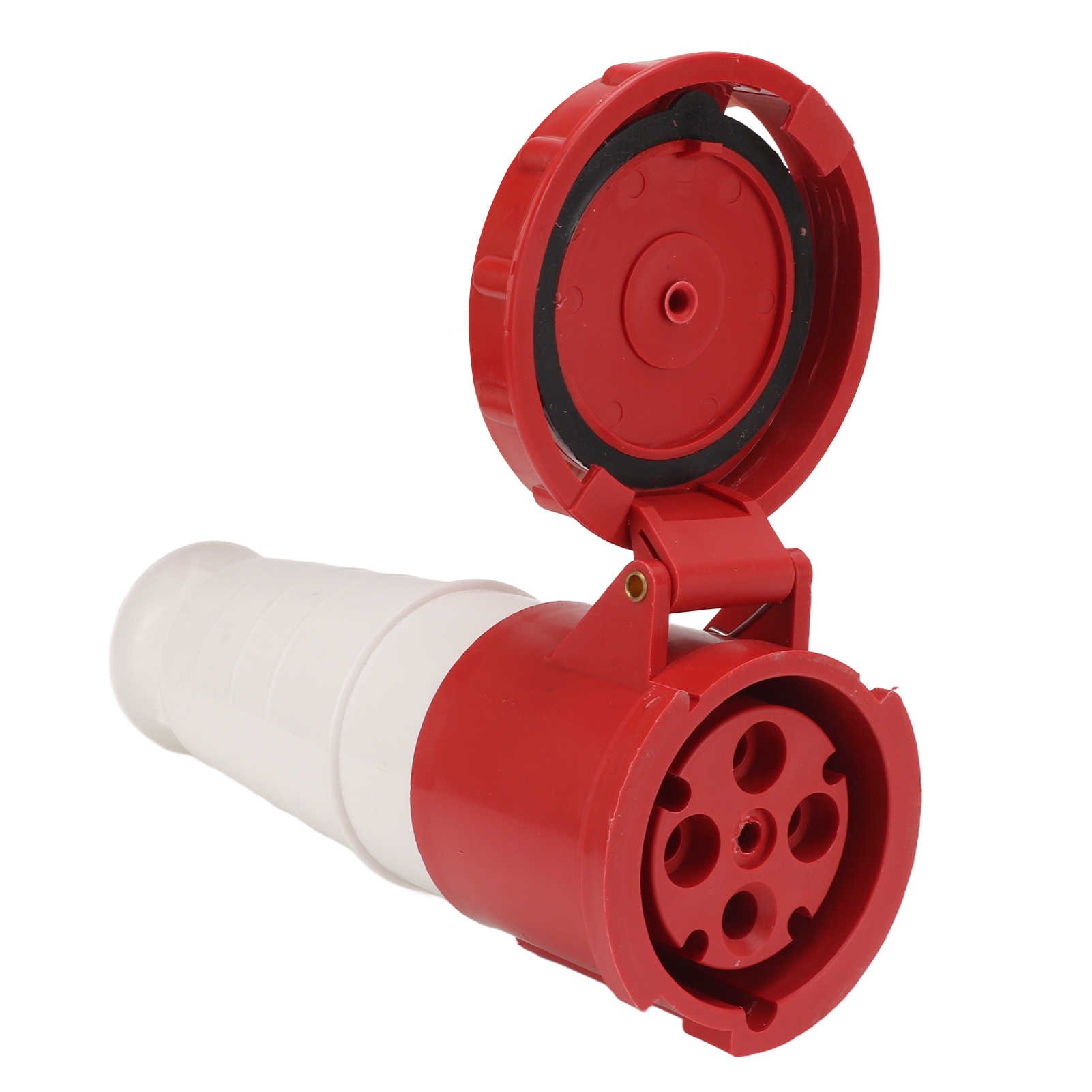 Wasserdichter Industriestecker, 4-polig, Auslaufsicher, Pp-gehäuse, Messing-industriestromanschluss, 220–380 V