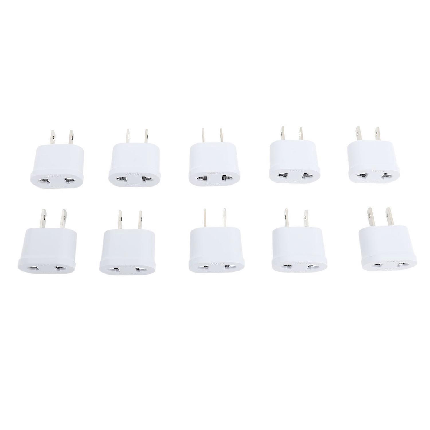10 Stück Tragbarer Reiseadapter Aus Reinem Kupfer Mit 2-poligem Stecker Für Handy, Laptop Und Haartrockner