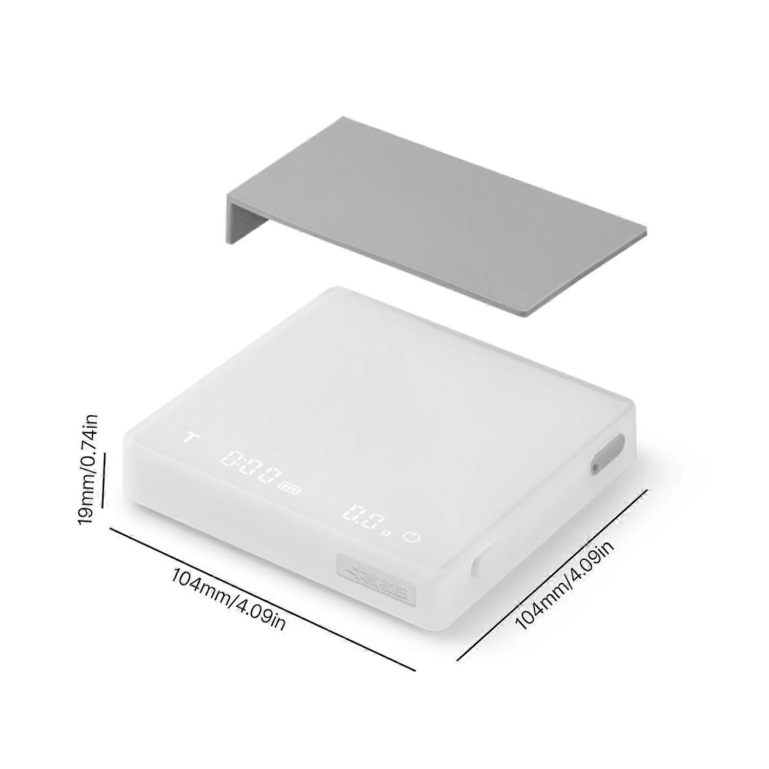 Mhw-3bomber Mini-kaffeewaage Mit Timer, 2 Kg/0,1 G Genau, 3 Modi, Wiederaufladbar, Typ-c, Tragbar