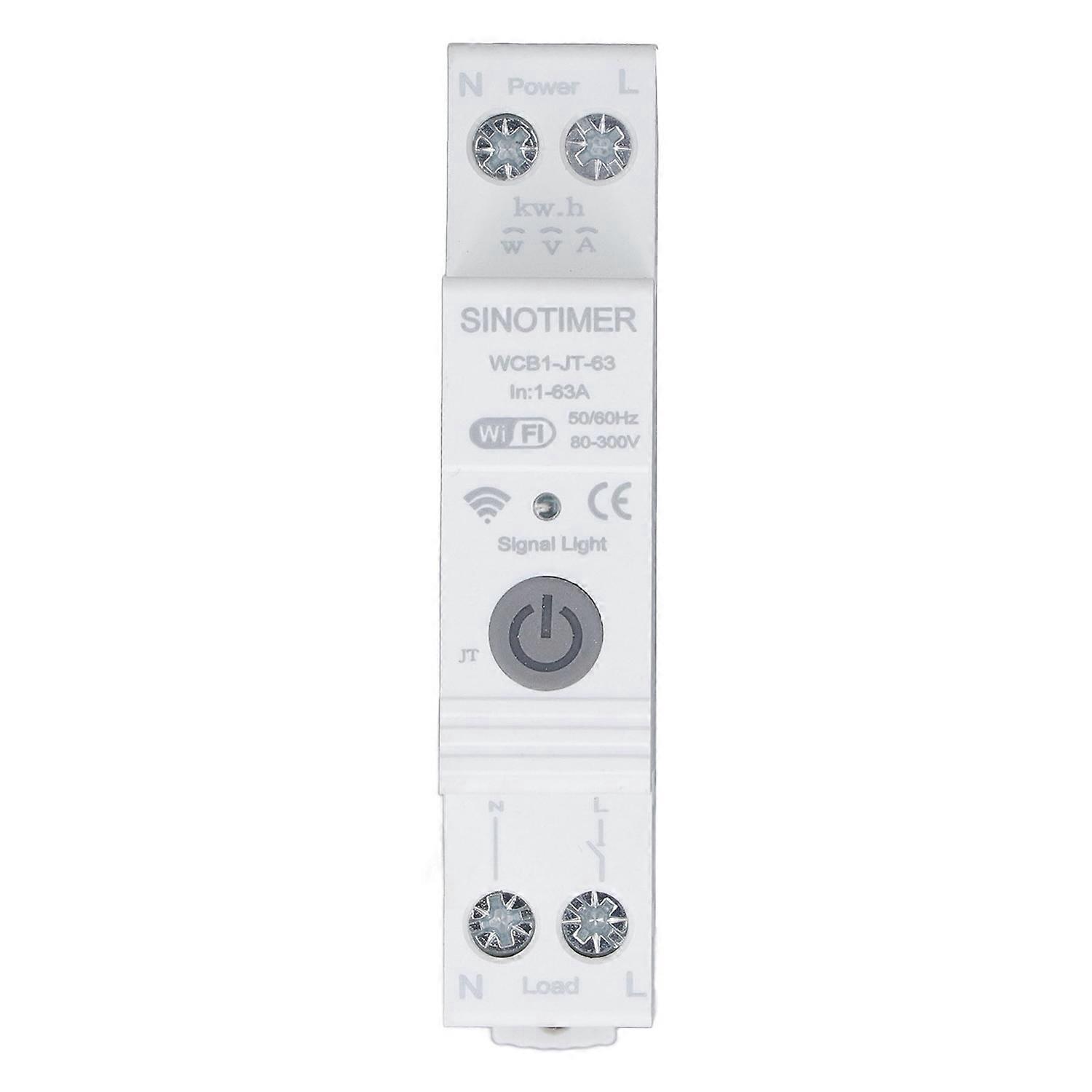Intelligenter Wlan-leistungsschalter Für Din-schienenmontage, Mehrfachschutz, Miniatur-leistungsschalter, 230 V, 1–63 A