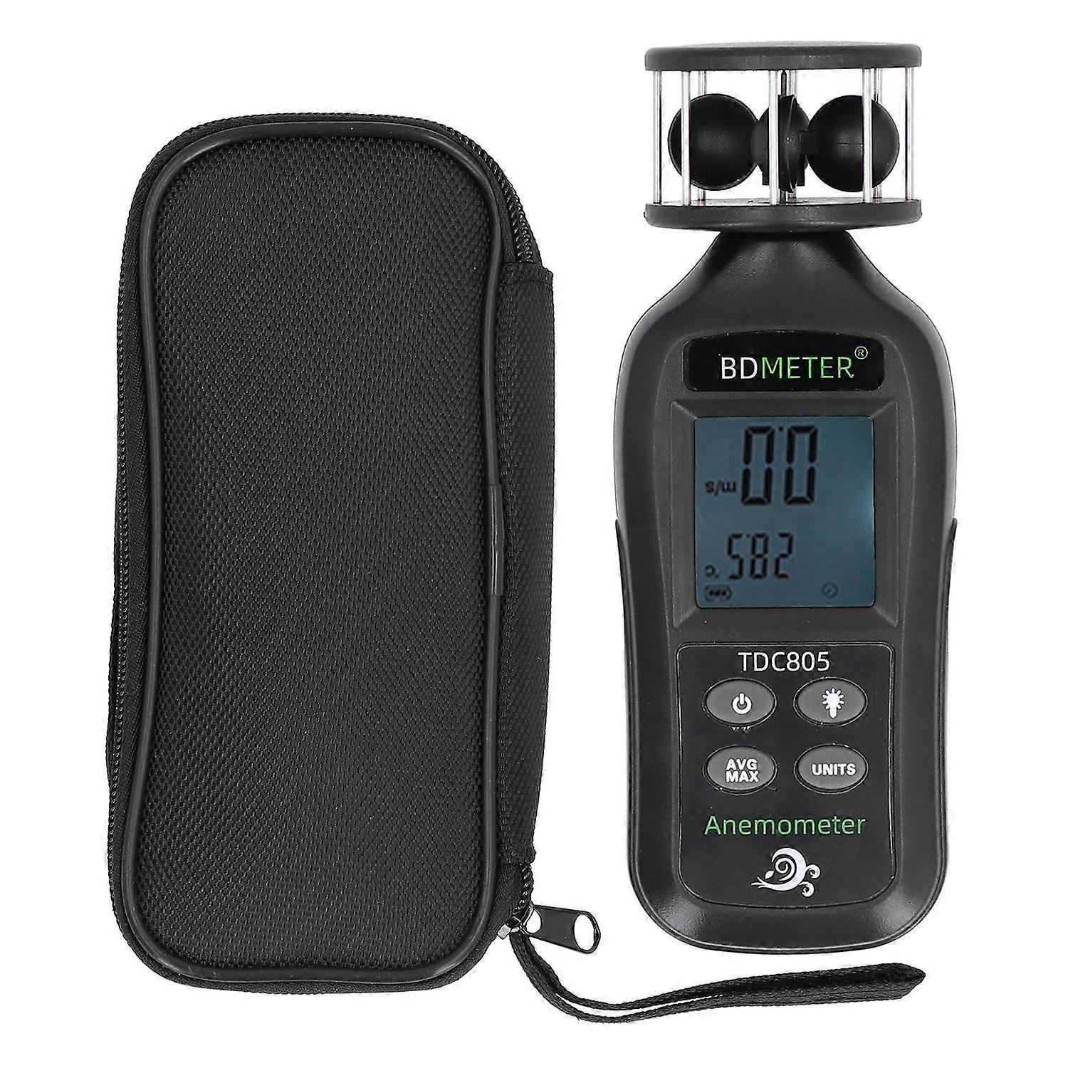Handliches 3-schalen-turbinenanemometer Mit Digitalanzeige Zur Messung Von Windtemperatur Und Luftvolumen