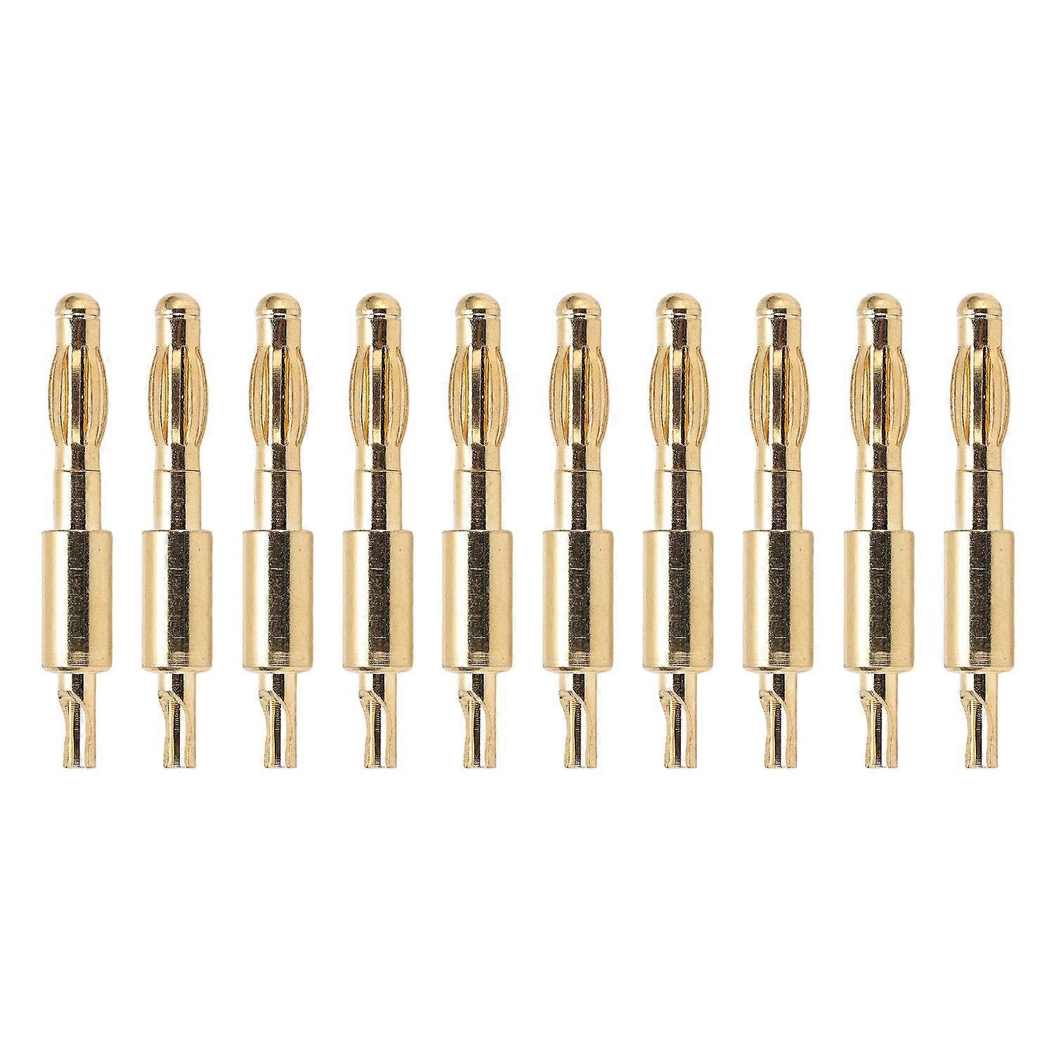 10 Stück 4-mm-bananenstecker, Vergoldet, Lötadapter Für Elektrische Diy-prüfungen