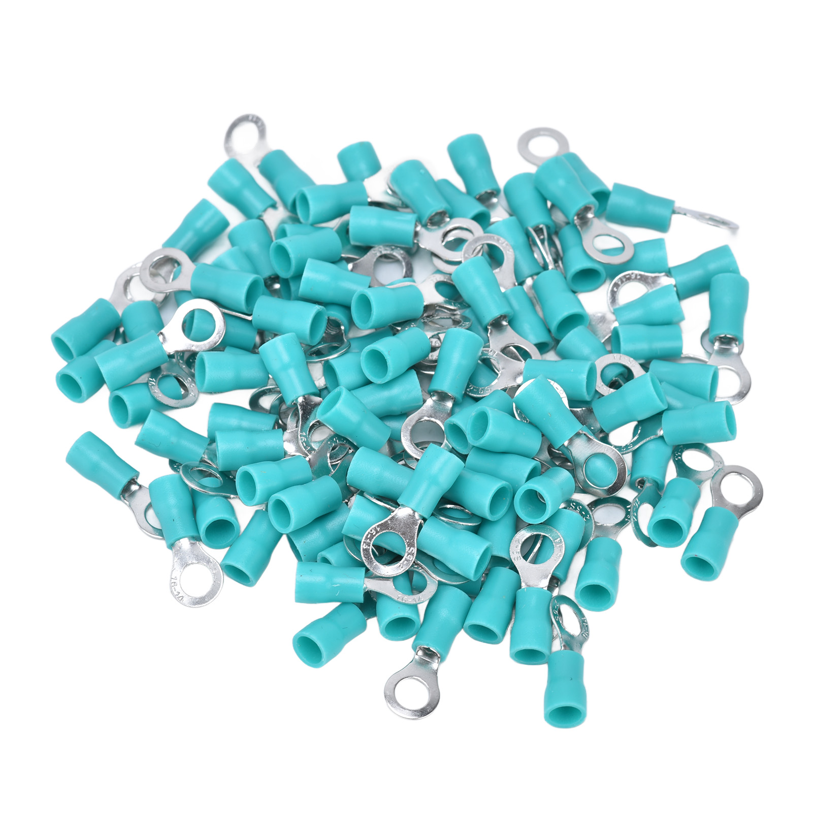 100 Stück Isolierte Ringkabelschuhe, Elektrische Draht-crimpverbinder, Kupfer Awg 16–14 Rv2–5