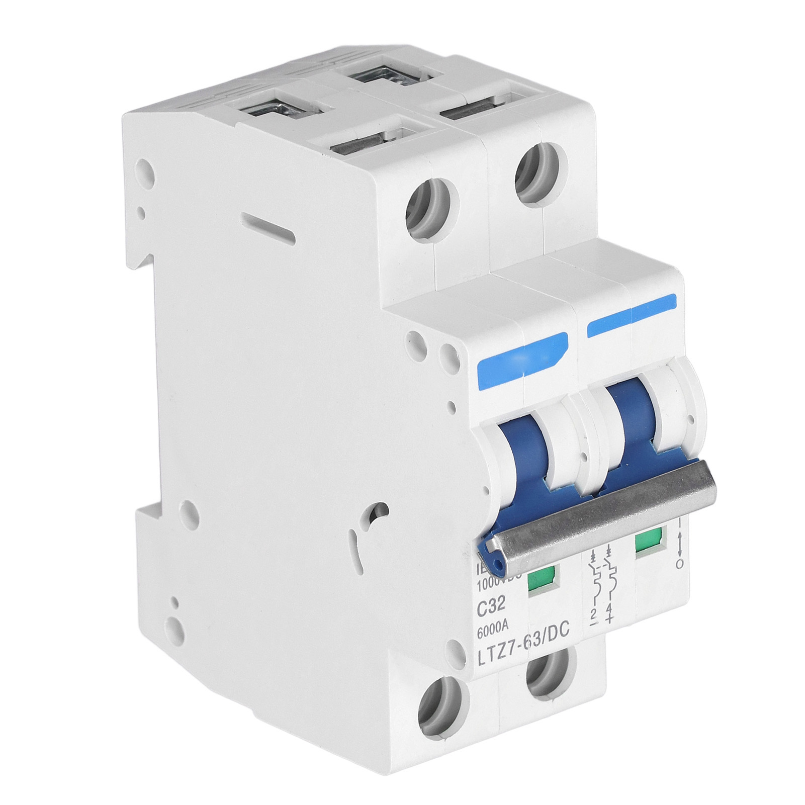 Dc-miniatur-leistungsschalter 2-polig 1000 V 32 A Din-schienenmontage Pv-system-trennschalter