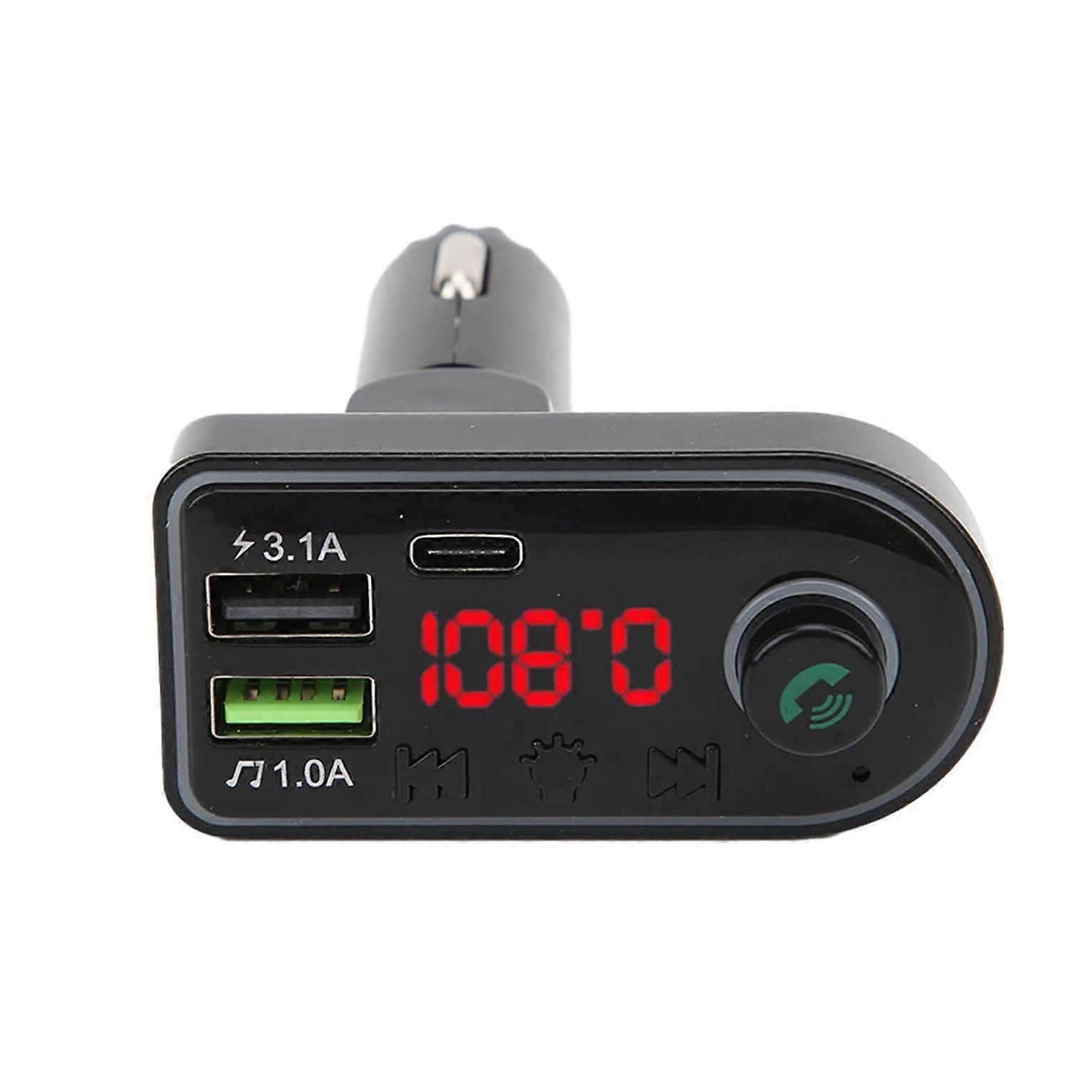Fm-transmitter, Mp3-player, Bluetooth Version 5.0, Digitalanzeige, Farbige Innenraumbeleuchtung, Freisprecheinrichtung