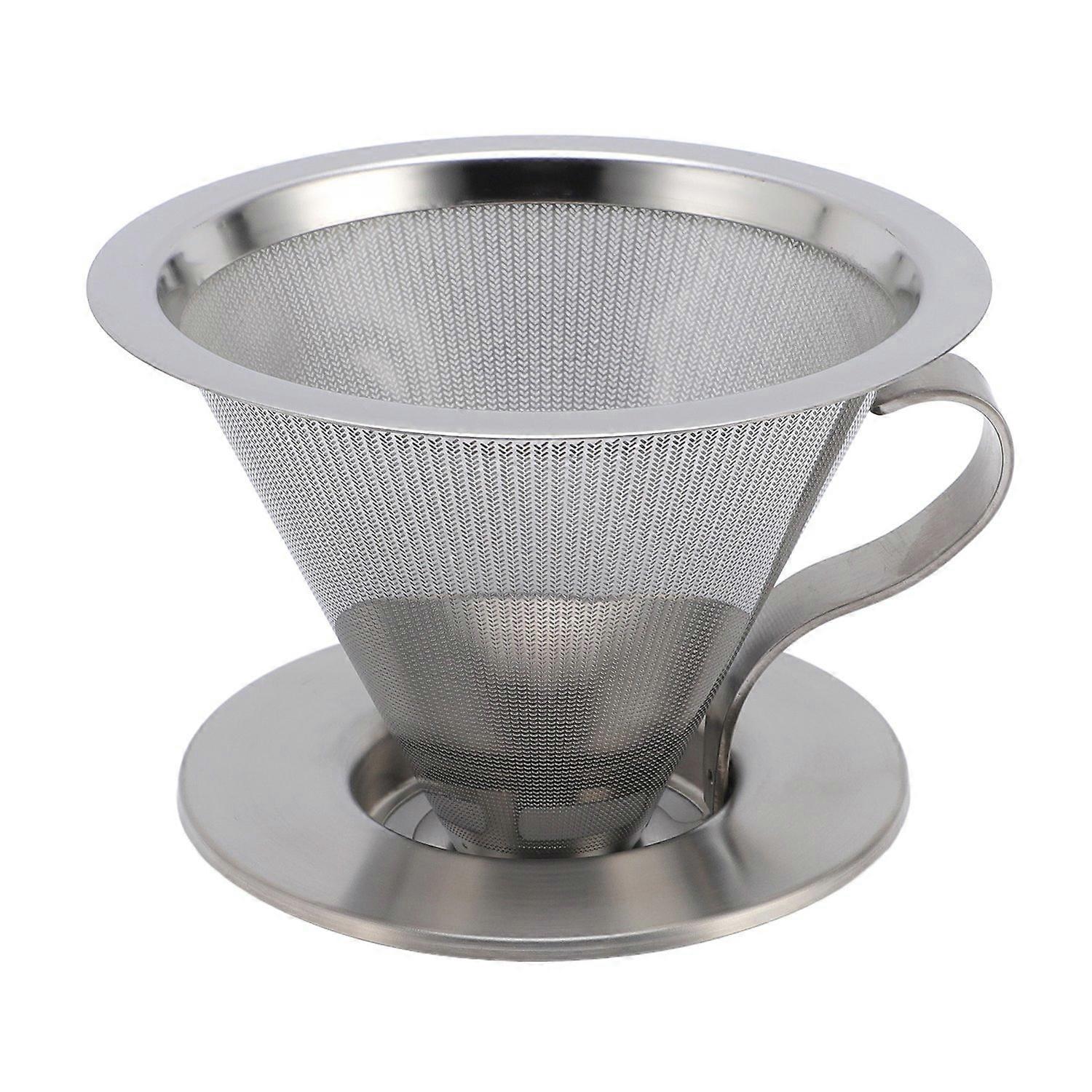 Papierloser Pour-over-kaffeefilter Aus Edelstahl Mit 300 Mesh Für Optimale Extraktion, Tragbar Und Wiederverwendbar