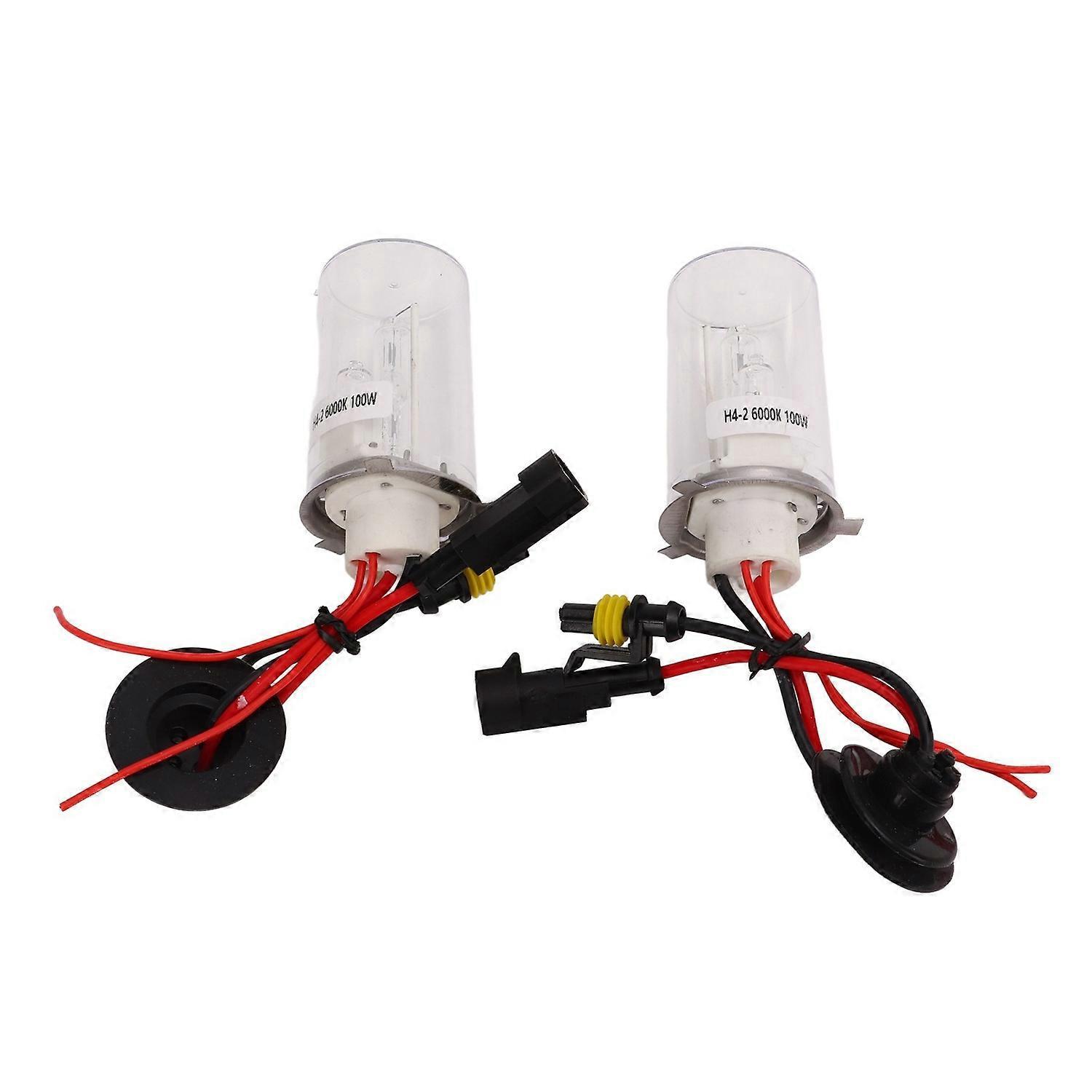 H4-2 6000k Scheinwerferlampe Mit Hoch- Und Niederspannungsschutz, 100w Scheinwerferlampen-umrüstsatz Für Autos