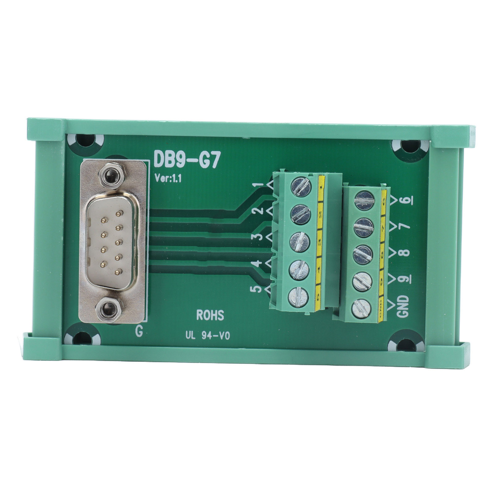 Db9-auf-klemmenanschluss-adapterplatte, Gerader Stecker Mit Gehäuse, Dc 60 V, Db9-g7