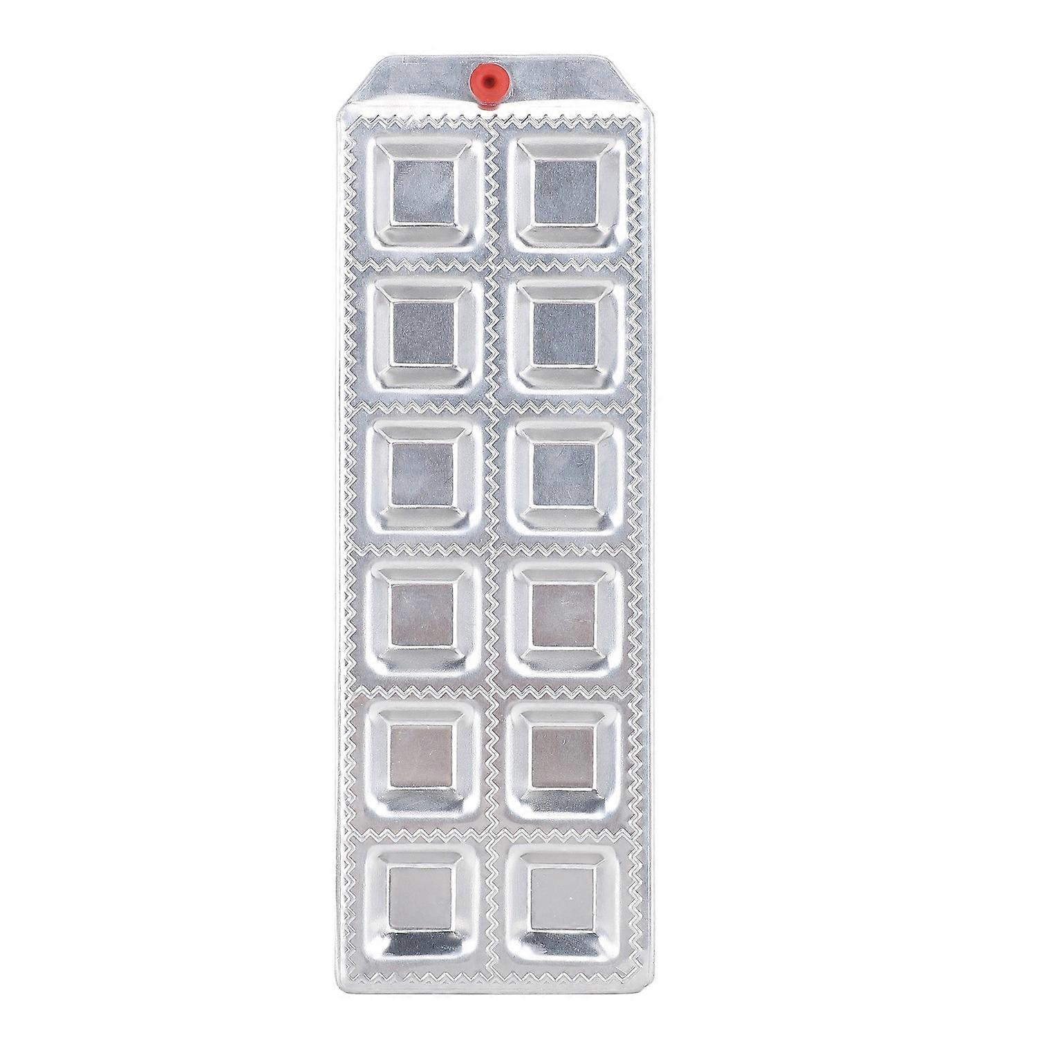 Quadratischer Ravioli-former, Multifunktionales Werkzeug Zur Herstellung Von Teigtaschen Mit 12 Mulden, Nudelformer-tablett Aus Aluminiumlegierung