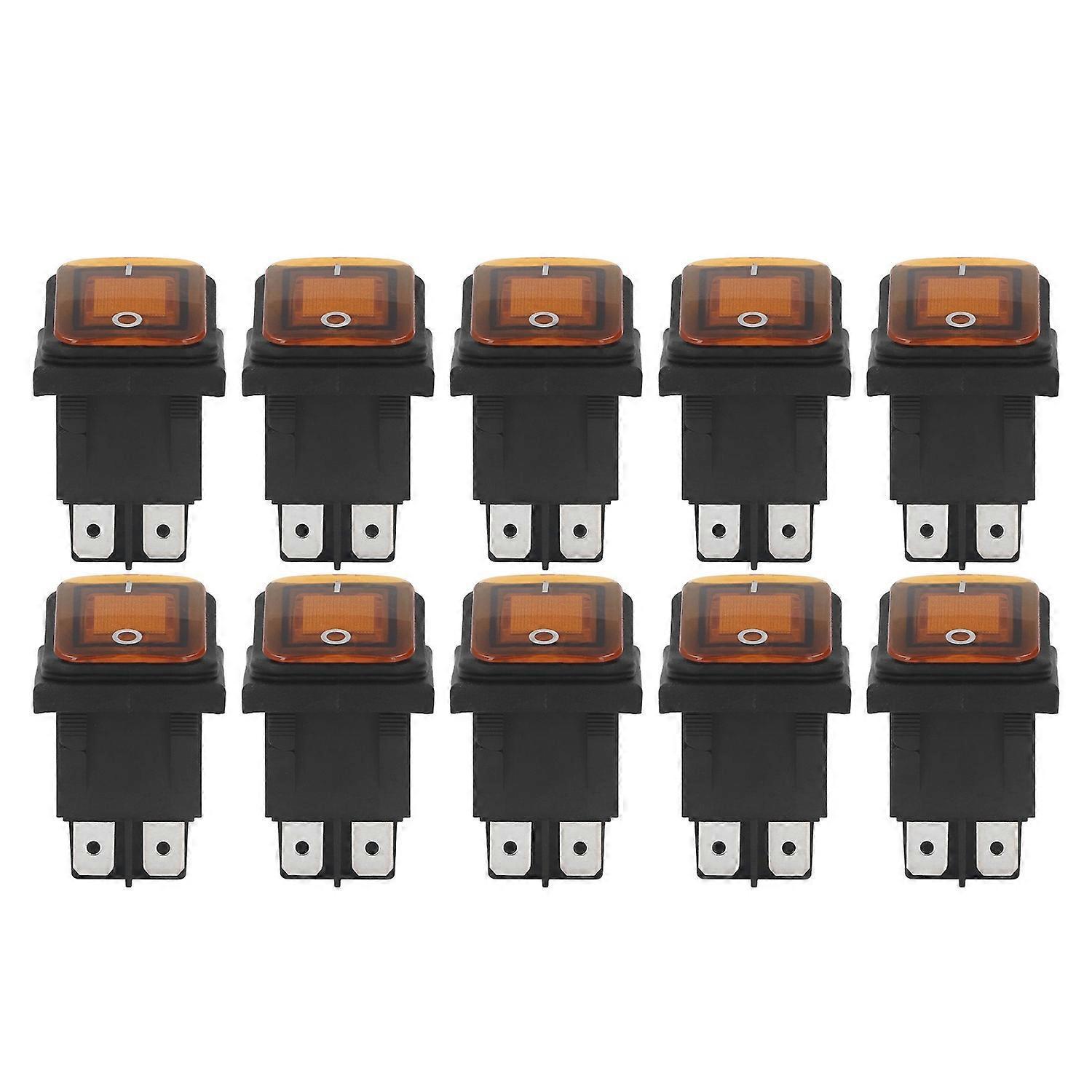10 Stück 2-positionen-wippschalter Ein/aus 30a Ac 125v 250v Für Boote Mit Led-licht 4 Pins