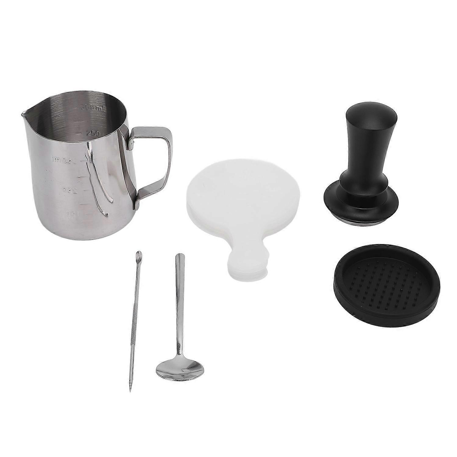 21-teiliges Kaffeetamper-set Aus Edelstahl, Milchkännchen, Tampermatte, Kaffeerührer, Kaffeeschablonen
