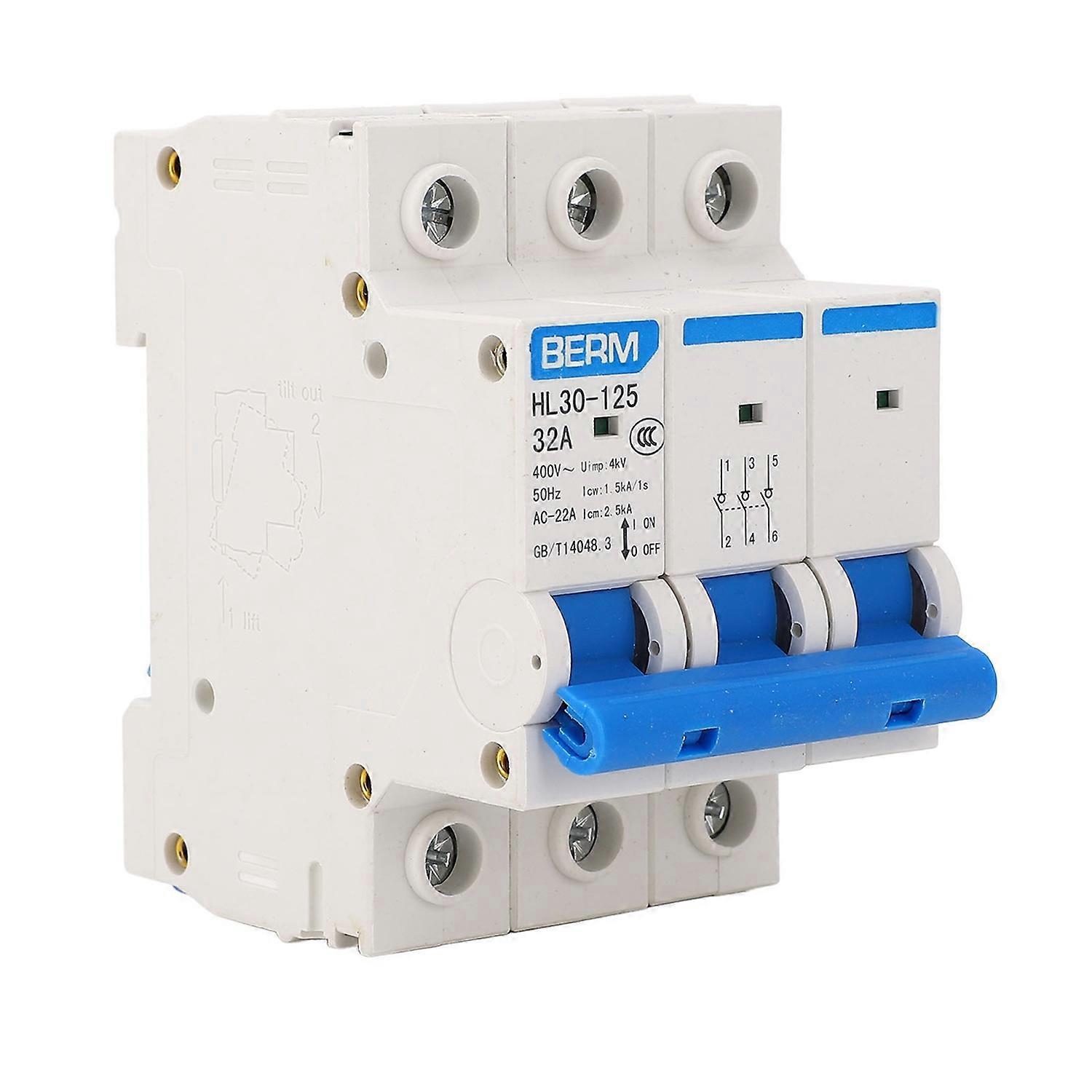 Trennschalter, Mini-hauptschalter, Haushaltsfunktion, Trennschalter, 400 V, 3-polig, 32 A
