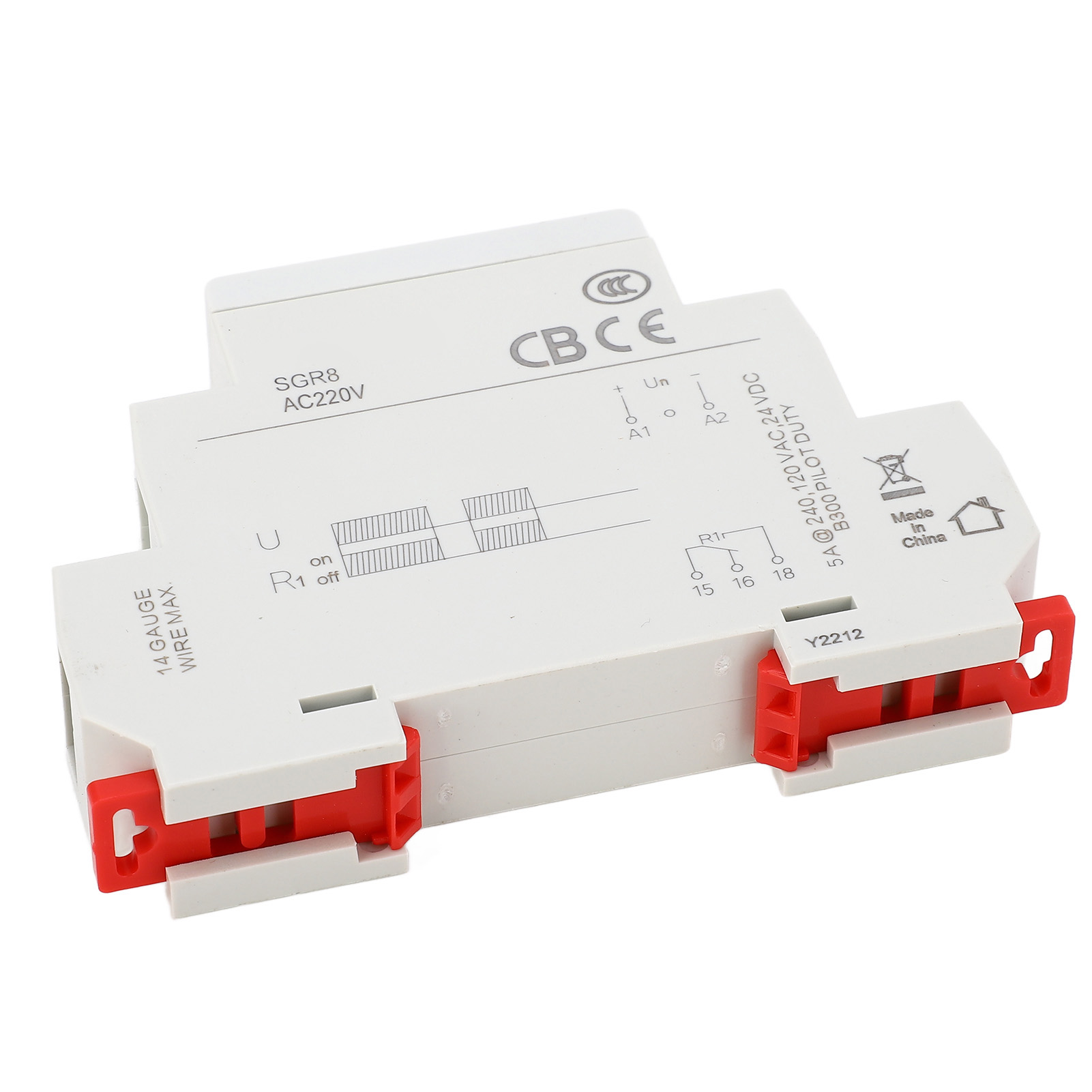 Hilfsstromkreisrelais 5a 16a 12–240v Ac/dc Mit Led-sicherheitsanzeige