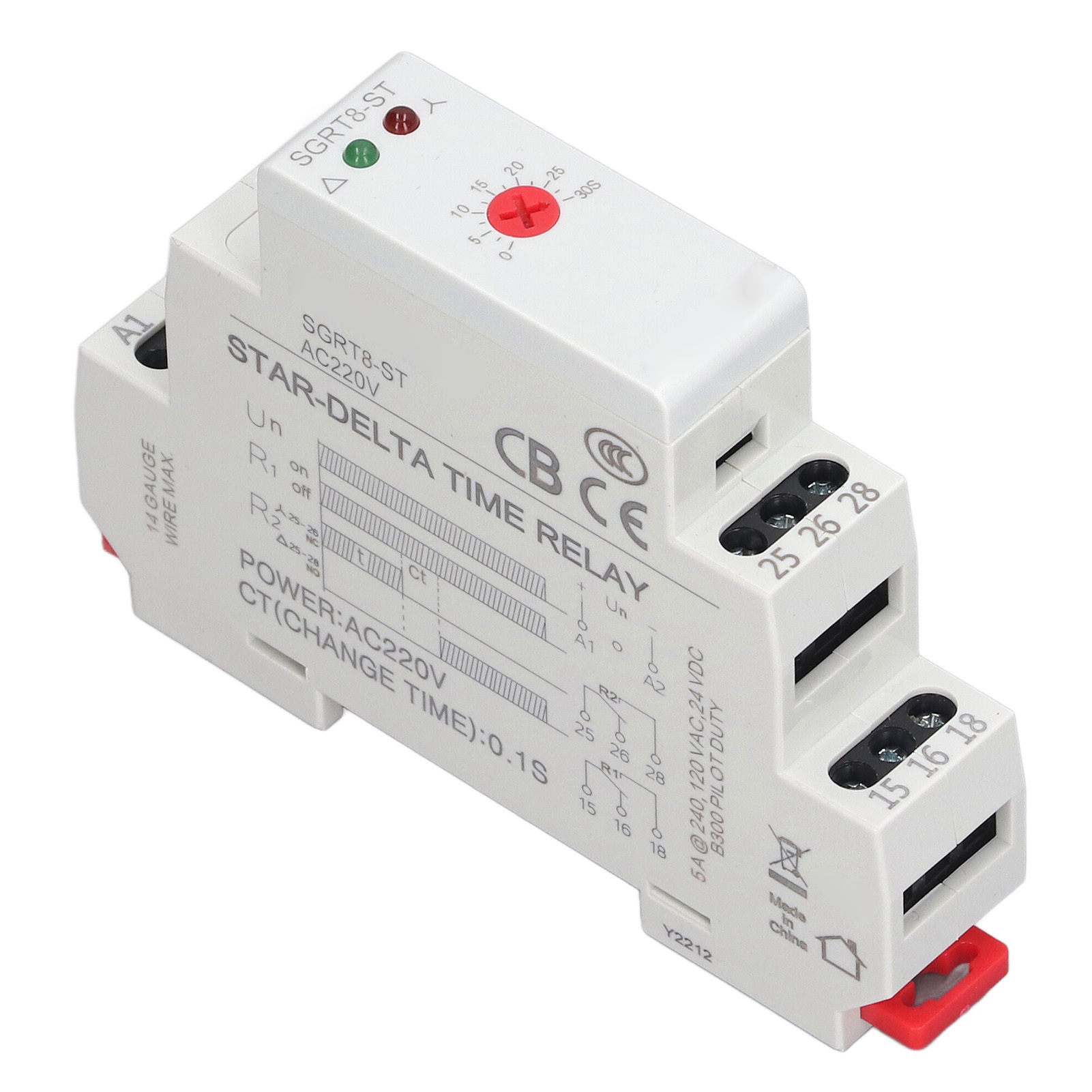 Hilfsstromkreisrelais 5a Ac 220v Mit Led-sicherheitsanzeige