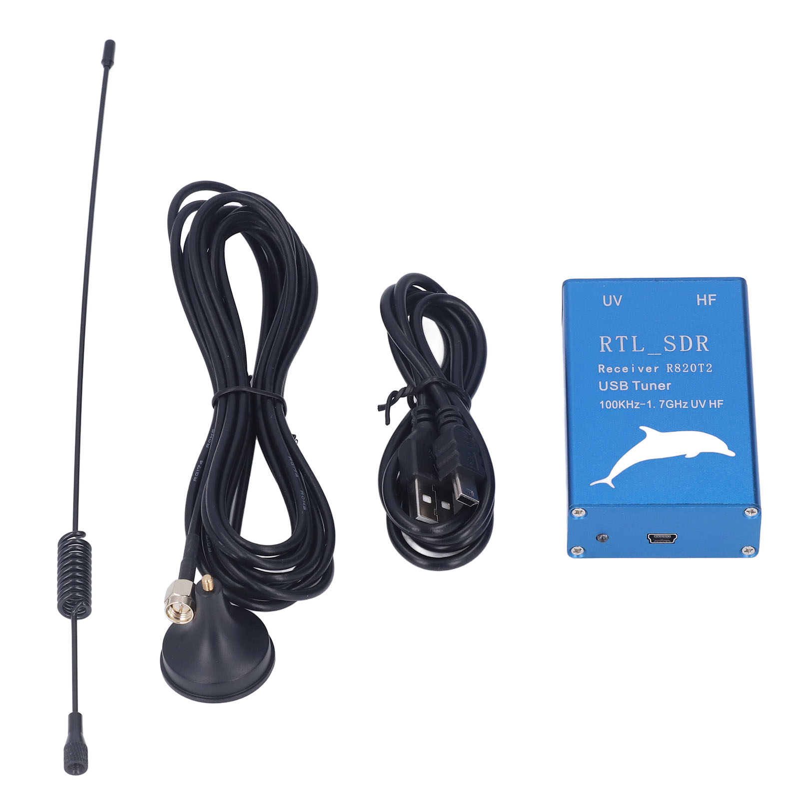 Usb-tuner-empfänger Rtl Sdr Hf Uhf Vhf 100 Khz–1,7 Ghz Mit Rtl2832u R820t2 Chipsatz Für Funkgeräte