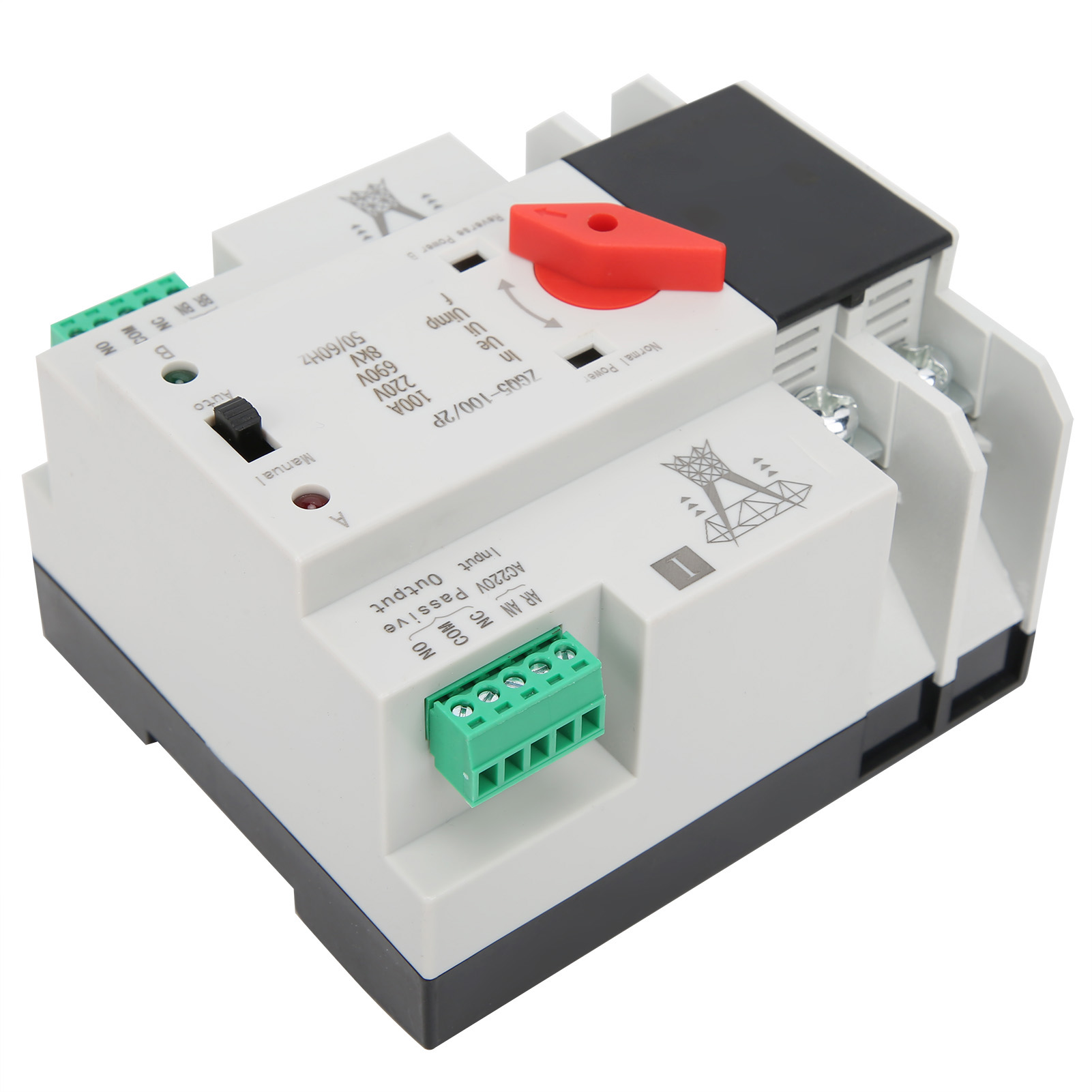 Automatischer Dual-power-umschalter Mit Unterbrechungsfreiem 2-wege-controller Zgq5-100/2p 220v
