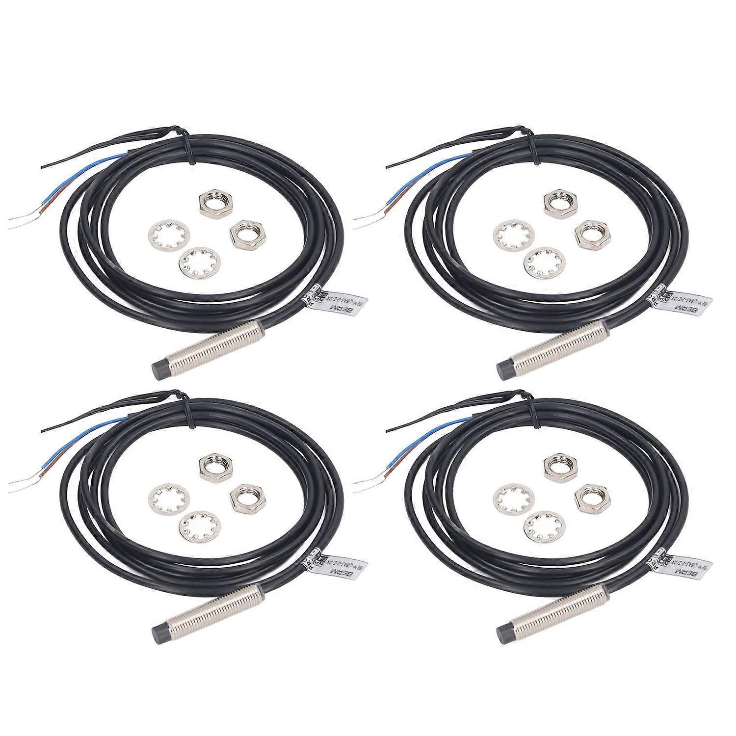 Sets 8-mm-näherungssensor, Induktiver Näherungsschalter, Npn, 2-draht-nc-kontakt, 6–36 V Dc, 2 Mm Erfassungsdurchmesser