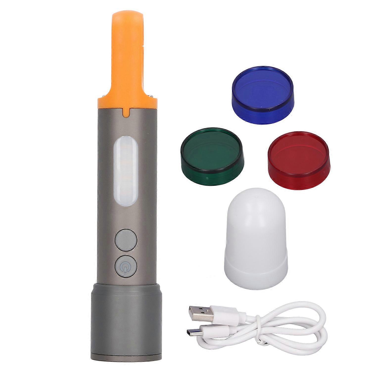 5-stufige, Wiederaufladbare Taschenlampe, Ip65 Wasserdicht, Typ C, Teleskopfokus, 2000 Mah, Handtaschenlampe