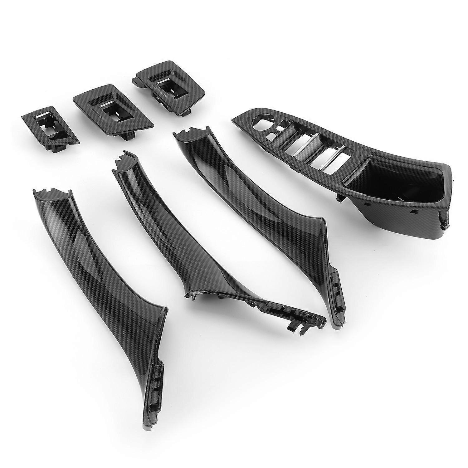 7-teiliges Set Mit Fensterheberschalter-zierleisten, Türarmlehnenabdeckungen Im Carbonfaser-stil, Passend Für 5er Bmw F10 F1