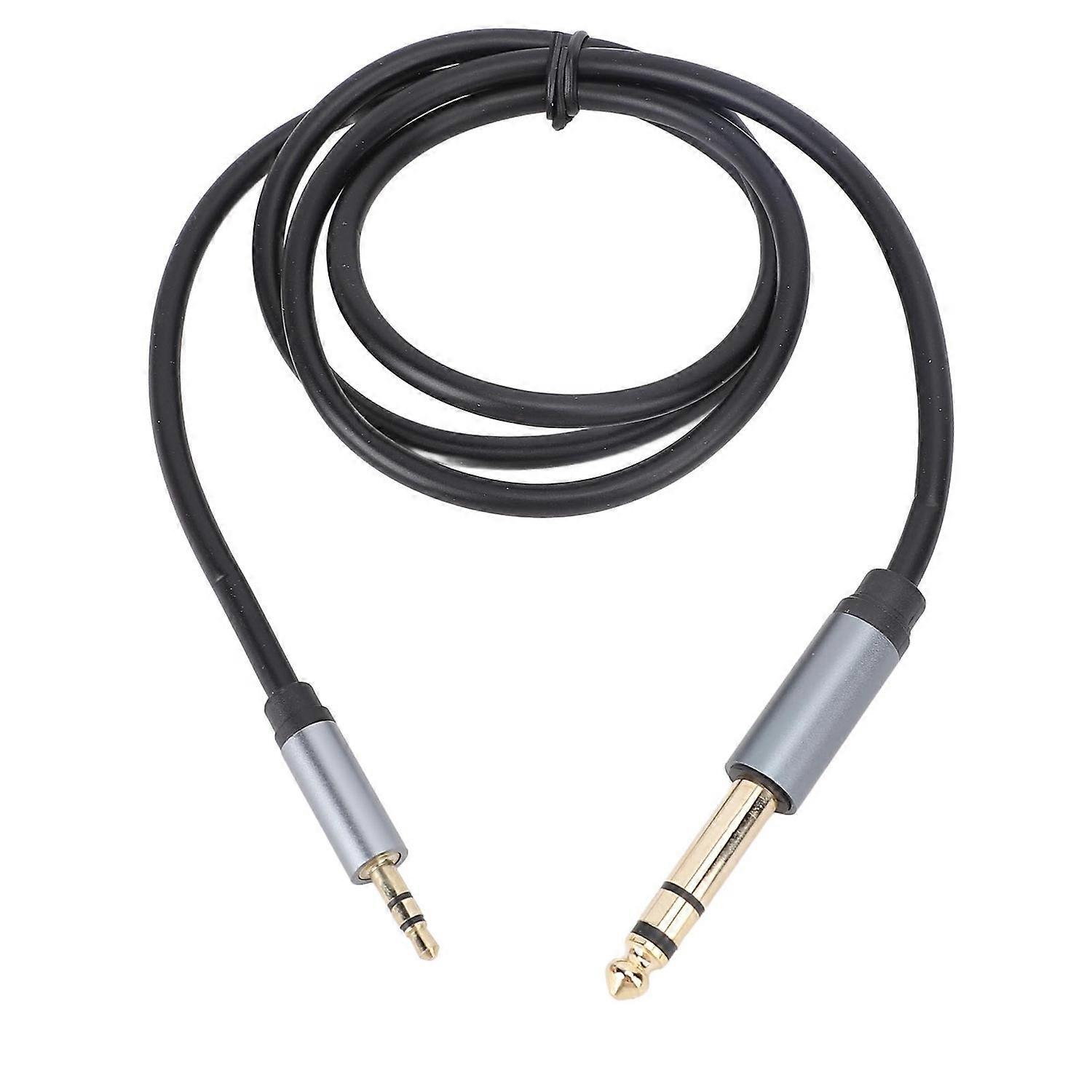 3,5-mm-auf-6,35-mm-stereokabel, 1 M, 24 Karat Vergoldeter Stecker, Klare Klangqualität, Plug & Play Für Gitarre
