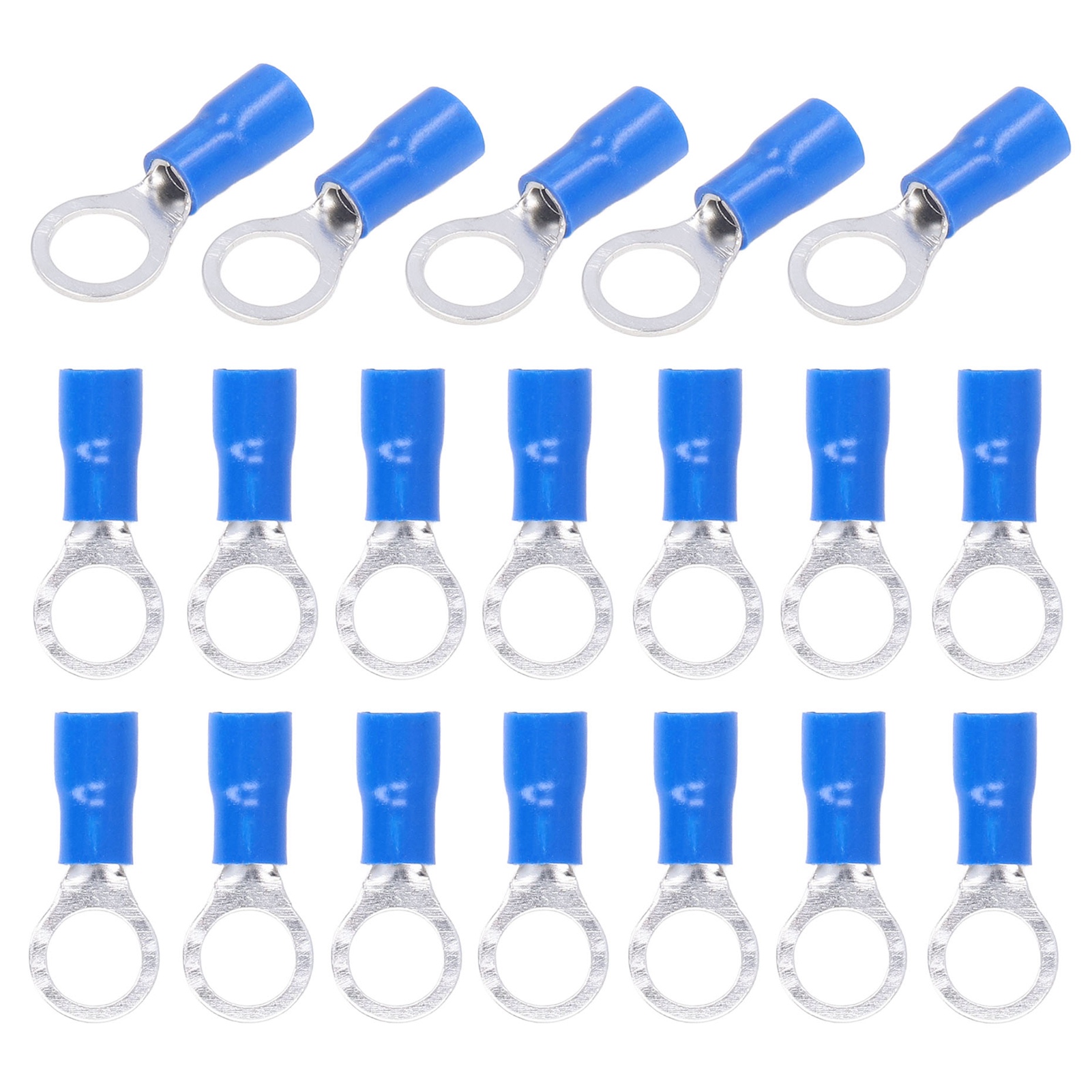 50 Stück Isolierte Ringkabelschuhe, Elektrische Draht-crimpverbinder, Kupfer, Awg 14–12, Rv 5,5–8