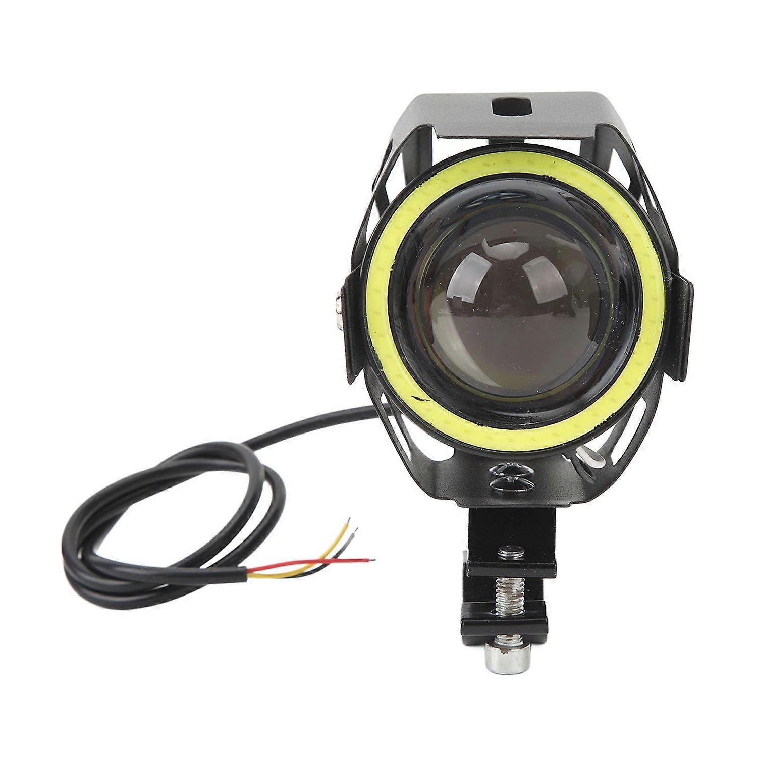 Motorrad-led-scheinwerfer Mit Weißem Ring Aus Aluminiumlegierung, Modifikationsscheinwerfer, Zusatzscheinwerfer