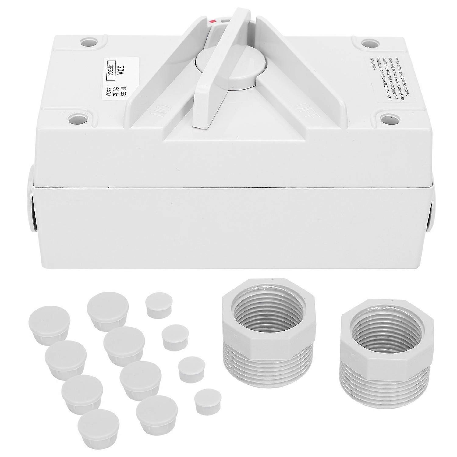3-poliger Wetterfester Trennschalter, Industrietauglich, Staubdicht, Wasserdicht, Trennschalter Cf‑3p20a
