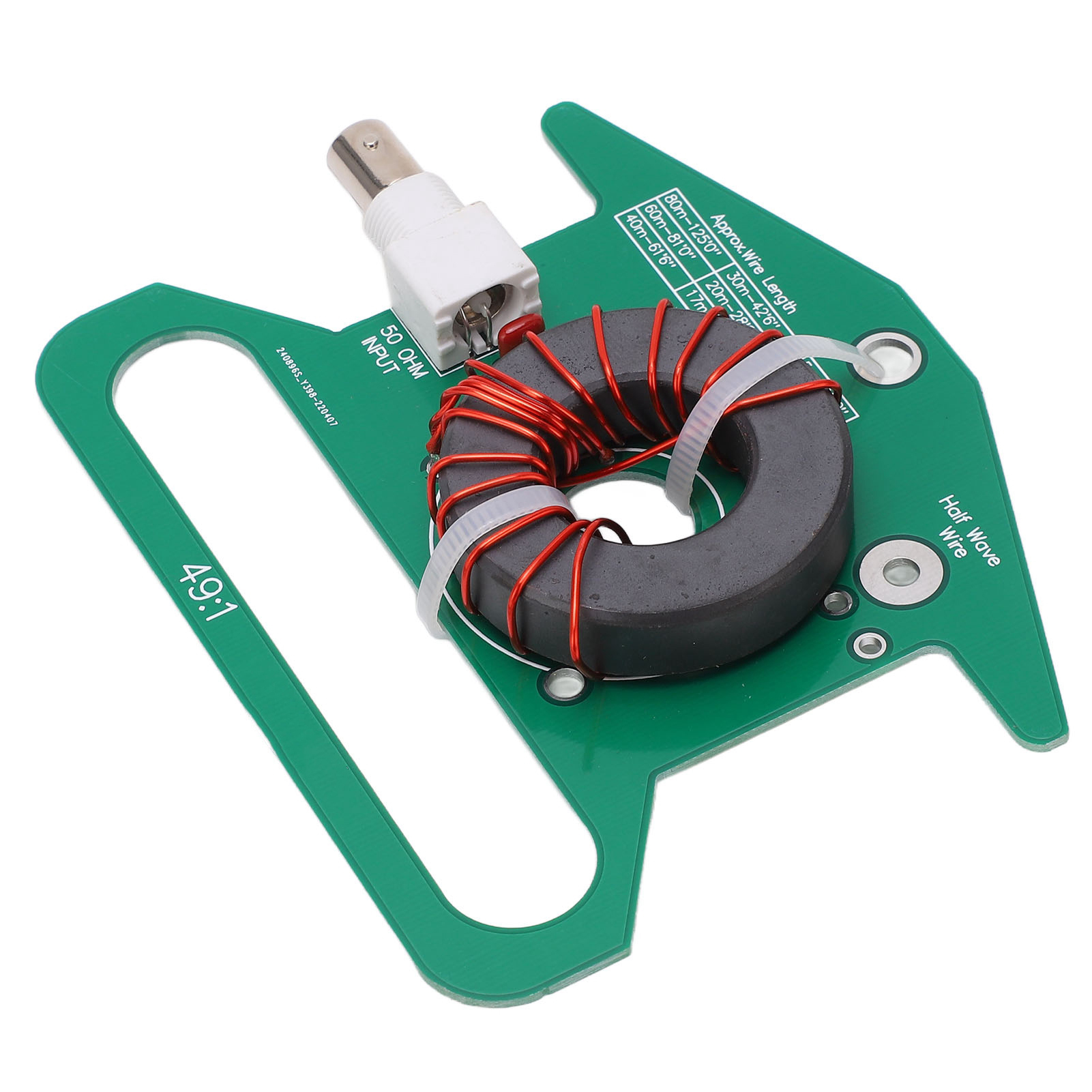 Balun-leiterplatte, Symmetrischer/unsymmetrischer Transformator 49:1, Kurzwellen-abstimmantenne, 5–35 Mhz