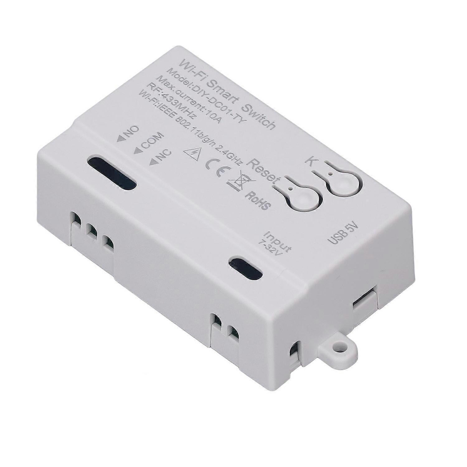 Wlan-relais-schalter 1-kanal Sprachsteuerung App Fernbedienung Drahtloses Schaltermodul Für Lampen-/lüfterfassung 7‑