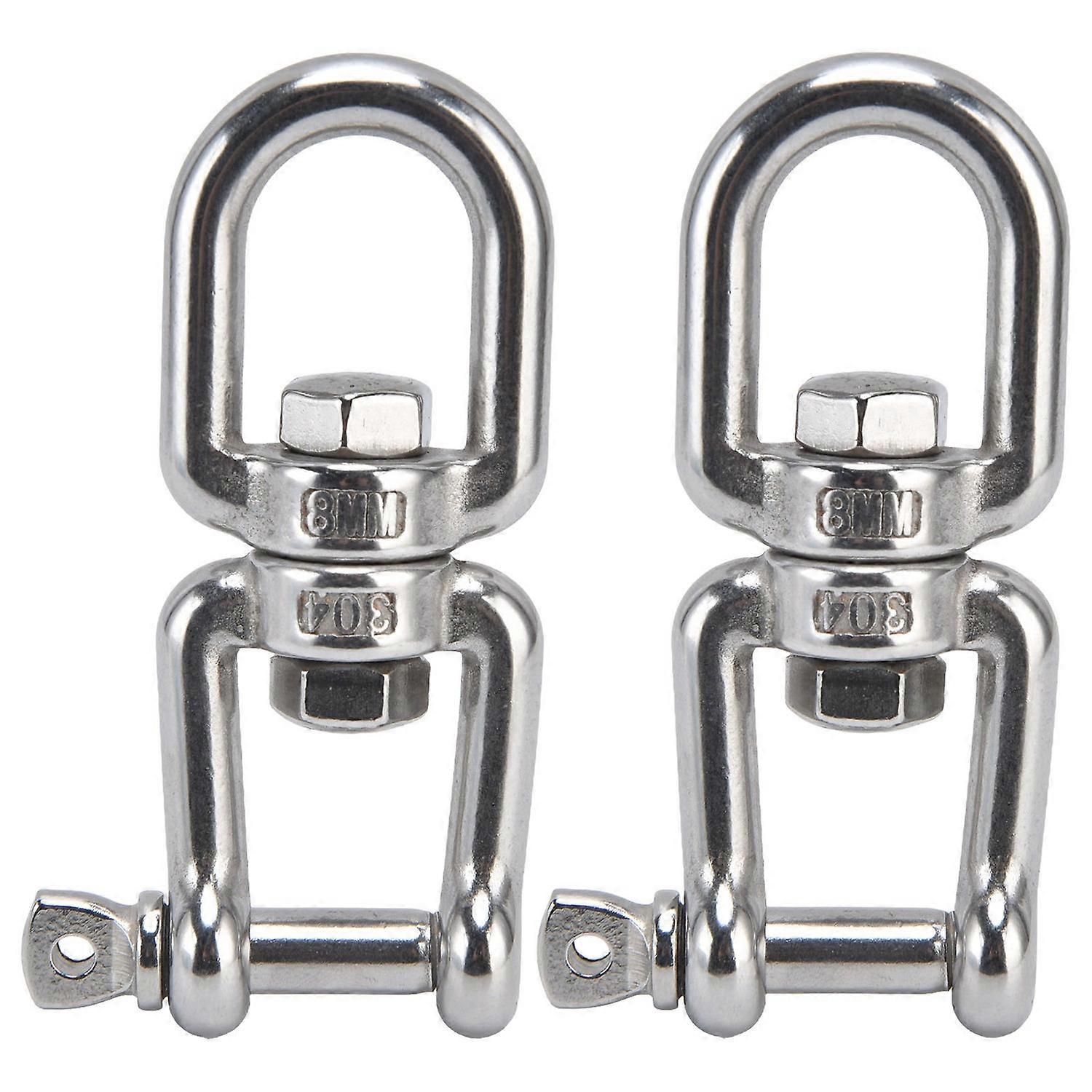 Stück 8 Mm 360° Drehbare Ringkarabinerhaken Aus Edelstahl 304 Ox, Abnehmbare Kettenschäkelhaken