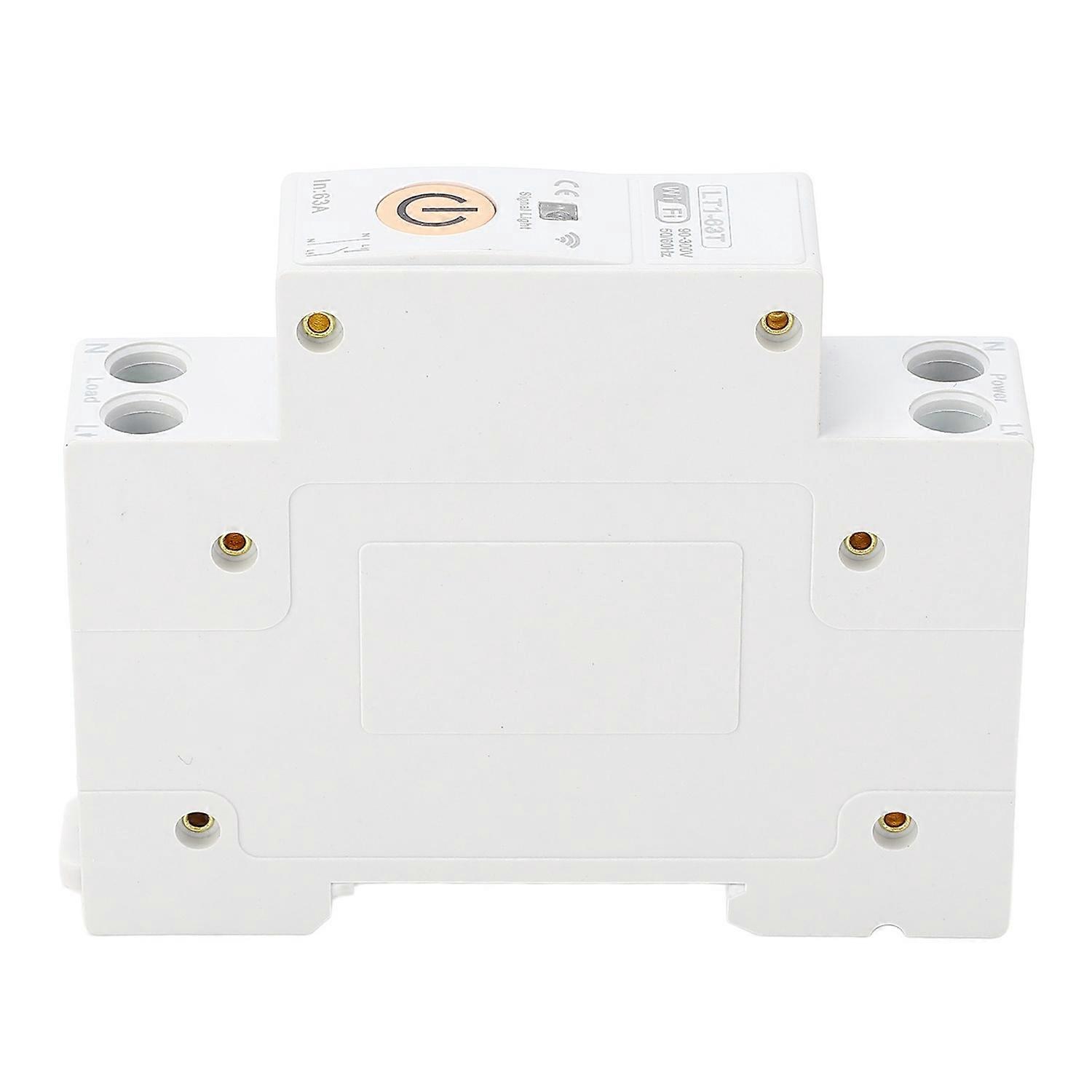 Intelligenter Wlan-leistungsschalter 63a Mit App- Und Sprachsteuerung, Din-schienen-ein-/ausschalter Und Timer Für Tuya Ac90-30