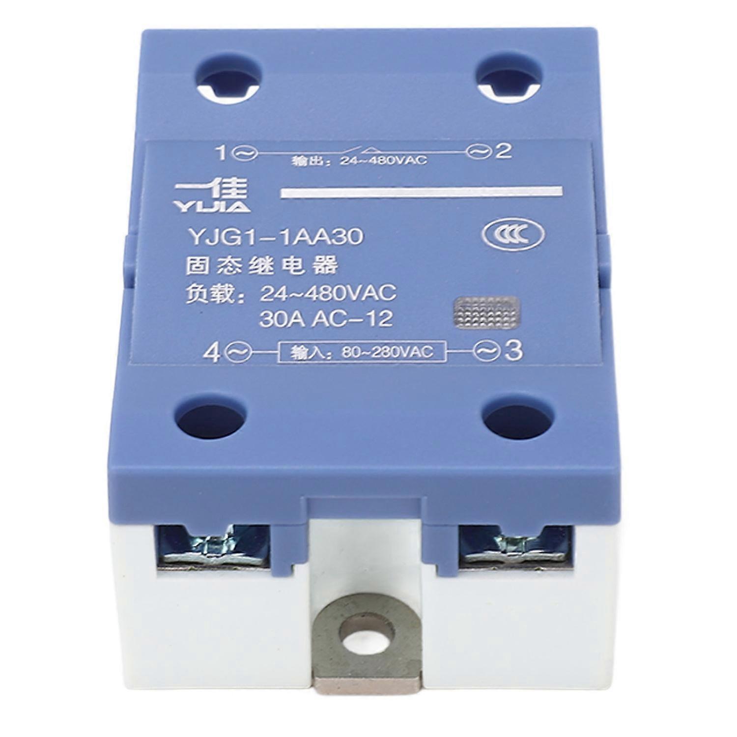 Halbleiterrelais, Wechselstrom Zu Wechselstrom, 30 A, Eingang 80–280 V Ac, Ausgang 24–480 V Ac, Schnelle Schaltgeschwindigkeit, Einphasig