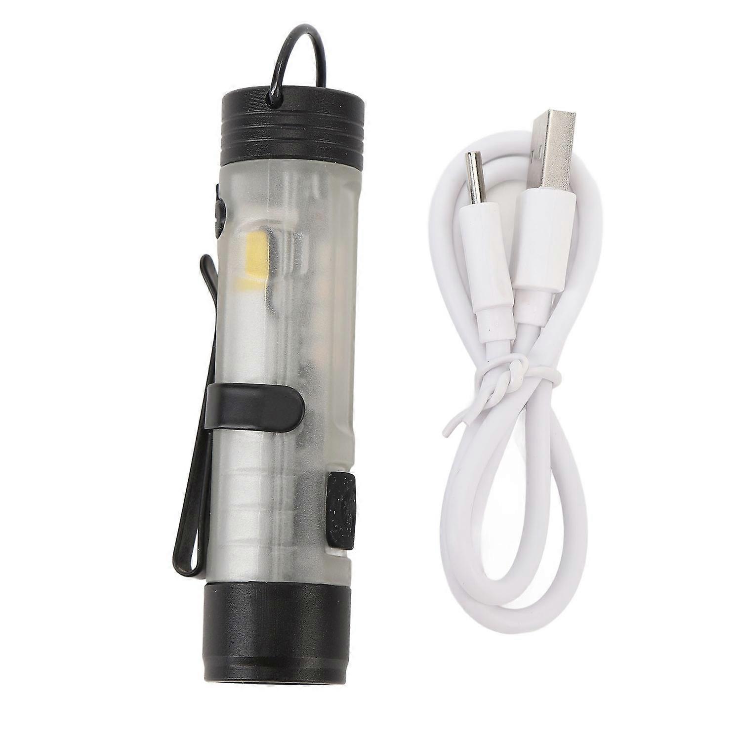 Kompakte Led-taschenlampe, Usb-aufladbar, Mit Clip Und Magnet Für Wanderungen Und Reisen