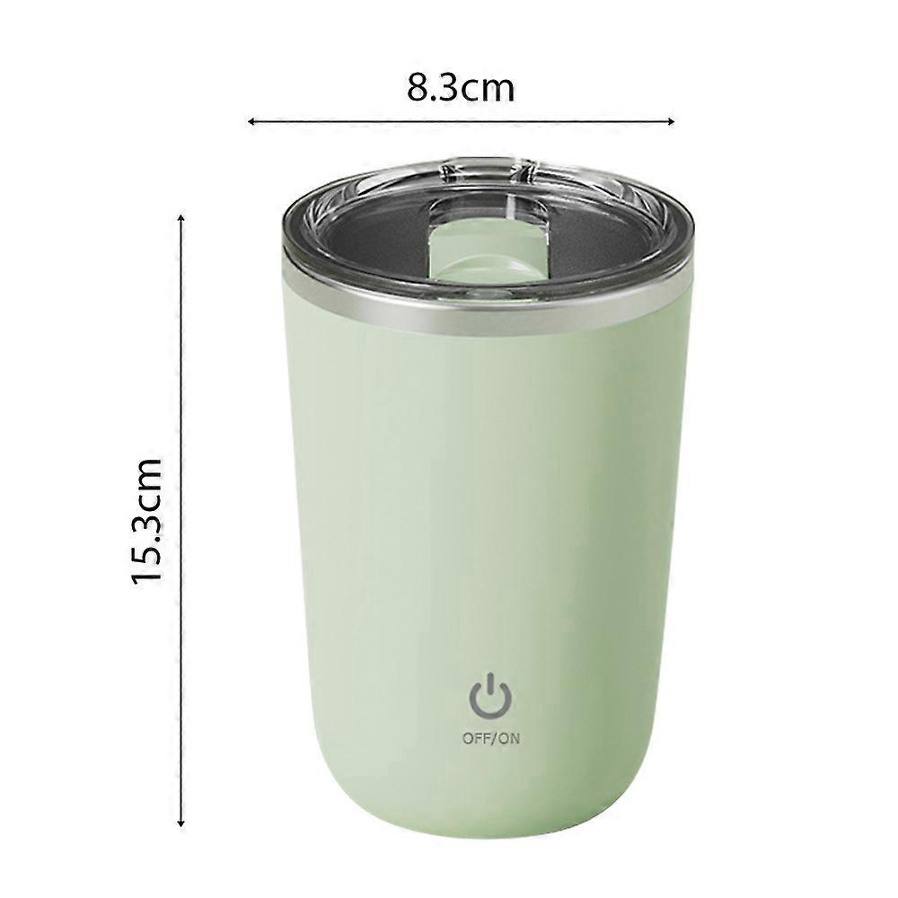 350-ml-selbstumrührbecher, Wiederaufladbar, Nicht-axialer Magnetischer Kaffeemischbecher Mit Deckel, Edelstahl 304