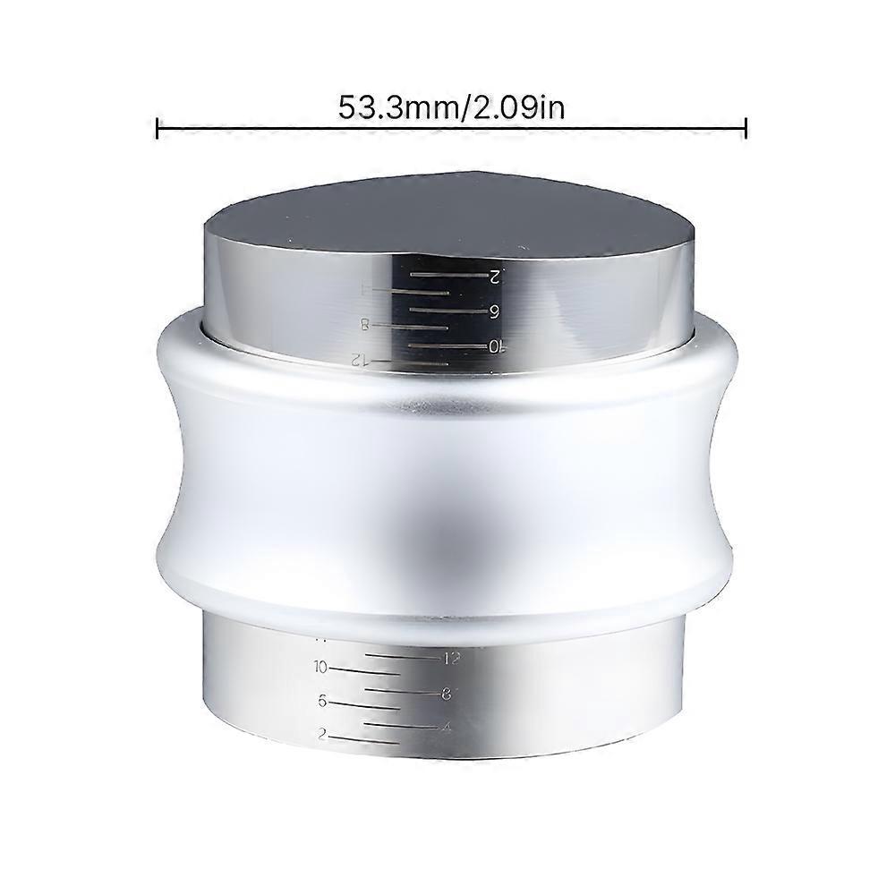 53,3 Mm 2-in-1 Kaffeeverteiler Und -stampfer Aus Lebensmittelechtem Edelstahl Mit Zwei Köpfen, Einstellbar