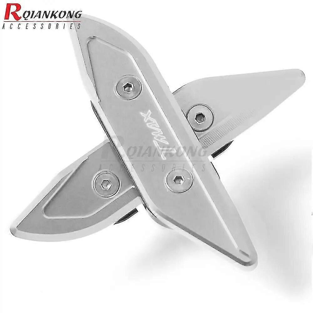 Cnc-gefräste Aluminium-seitenspiegel-lochabdeckung Für Yamaha T-max Tmax 530 (2012–2017) – Silber