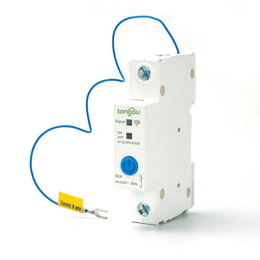 Intelligenter Wlan-leistungsschalter 1p Din-schienenschalter, Steuerbar Per Ewelink App, Kompatibel Mit Alexa Und Google Assistant.