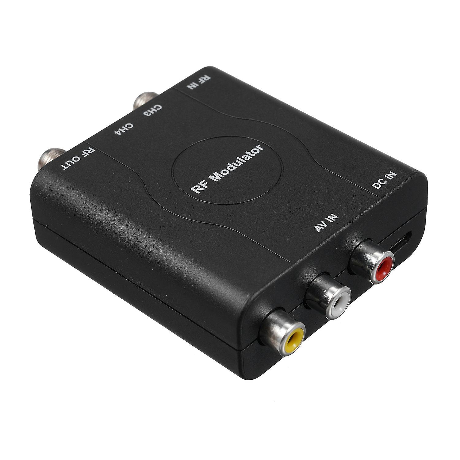 Hf-modulator Av-zu-hf-konverter Ntsc Ch3/ch4-kanäle Videoeingangsadapter Für Fernseher Mit Analogem Signal