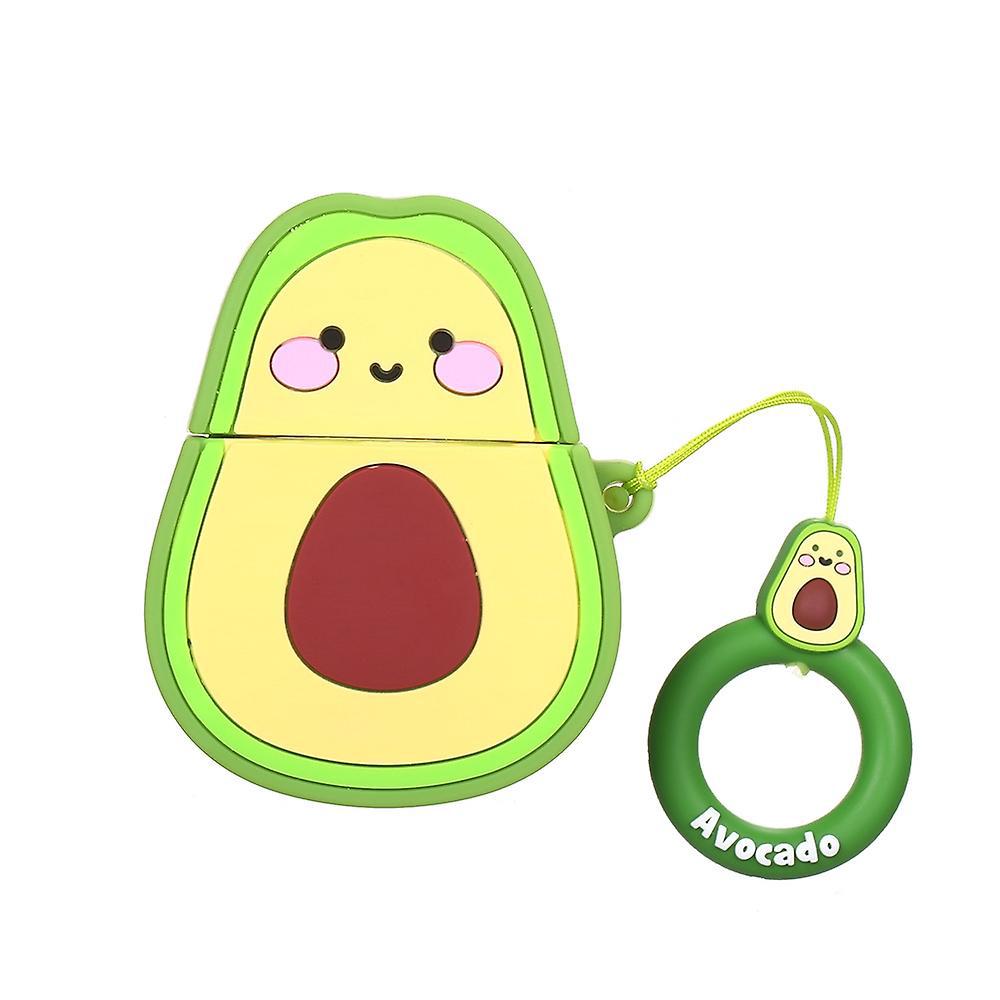 Tragbare, Niedliche 3d-cartoon-frucht-serie Avocado-klappkopfhörerhülle Für Rech-2-1/2-generation