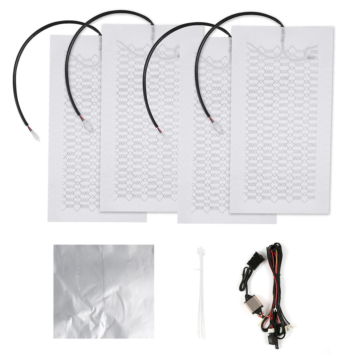 12v Carbonfaser-sitzheizungsset Für 2 Sitze Mit 5 Temperaturstufen, Schalter, Sitzbezug Und Heizkissen