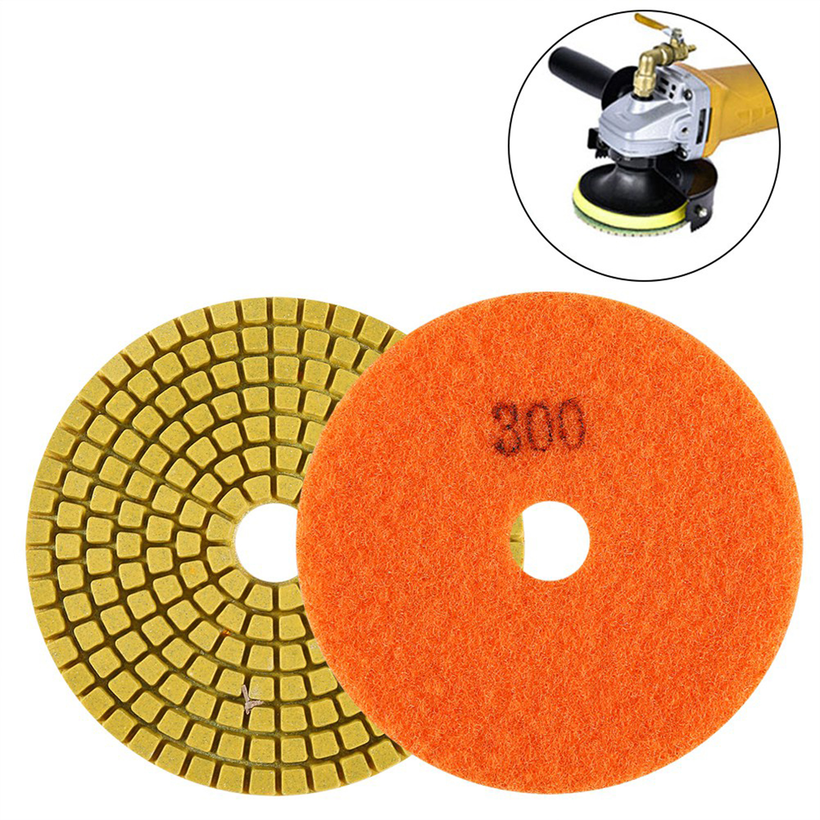 100 Mm 4" Nass-diamantschleifscheibe Polierscheibe Für Granit Marmor Stein (körnung 300)