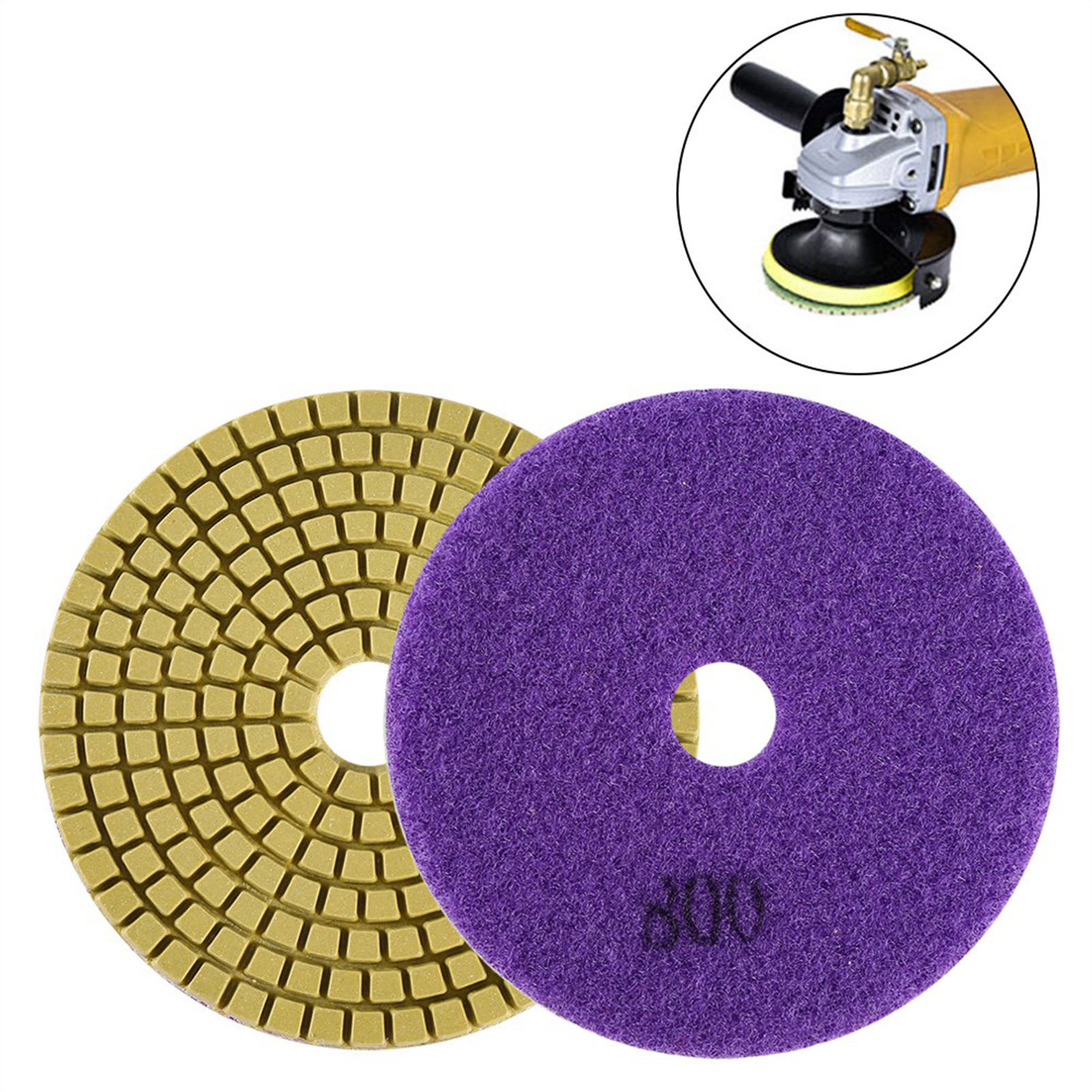 100 Mm 4" Nass-diamantpolierscheibe Für Granit, Marmor Und Stein (körnung 800)