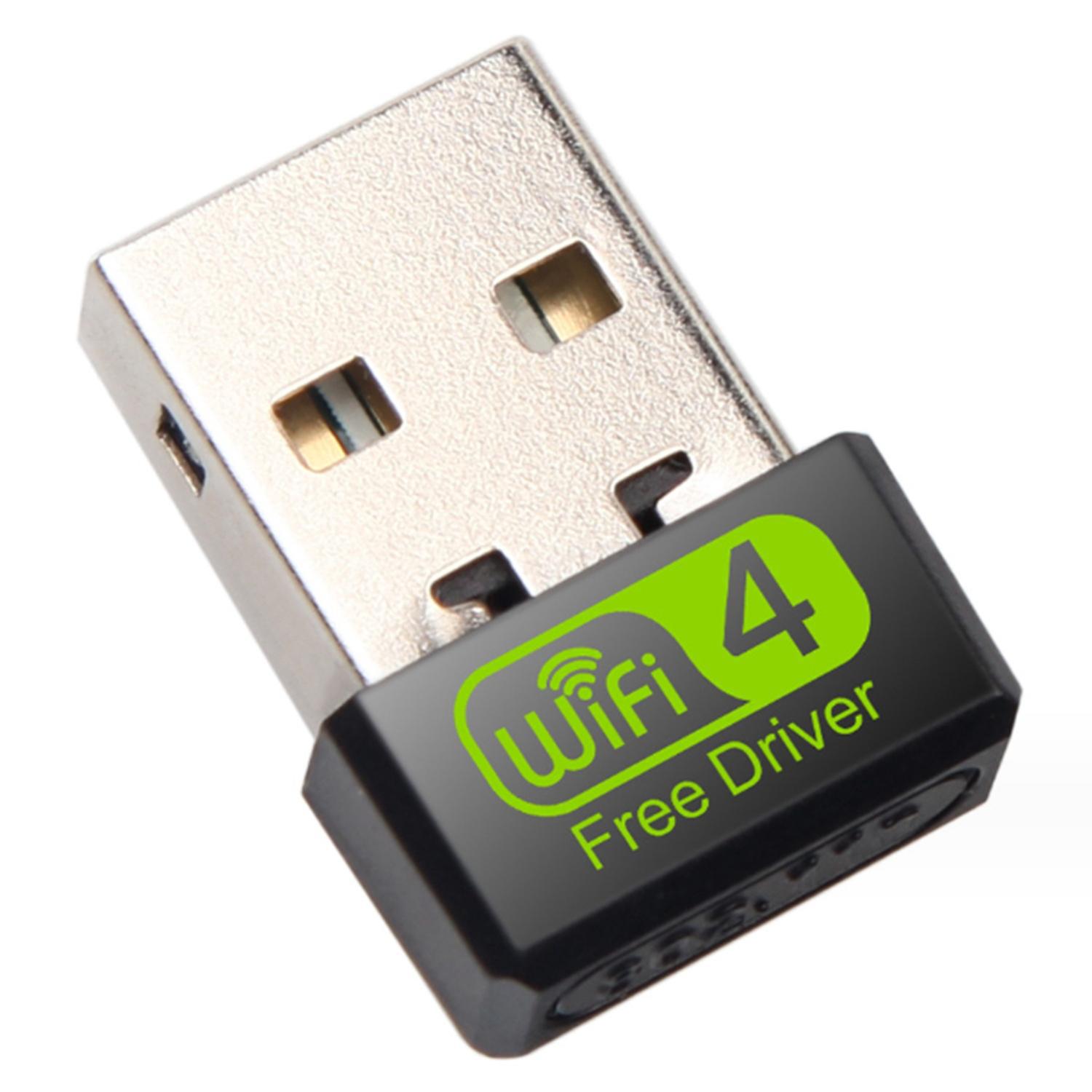Treiberfreie Mini-wlan-netzwerkkarte (150 M Reichweite) Für Desktop-pcs Und Laptops, Usb-wlan-empfänger (300 M Reichweite)