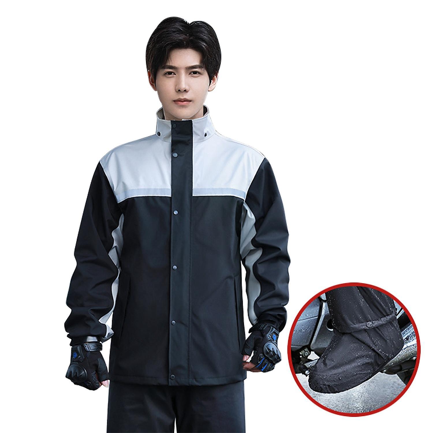 Herren-regenanzug, Zweiteilig, Wasserdicht, Bestehend Aus Regenjacke Und Regenhose, Reflektierende Regenkleidung