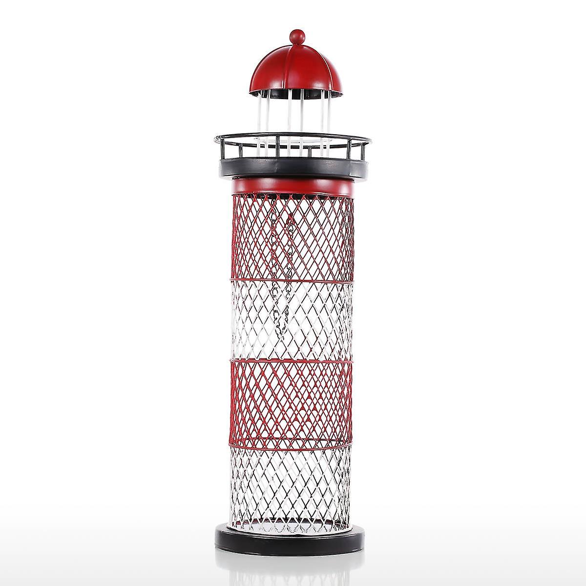 Leuchtturm-weinregal, Kreativer Weinhalter, Flaschenhalter, Metallskulptur, Praktisches Handwerk