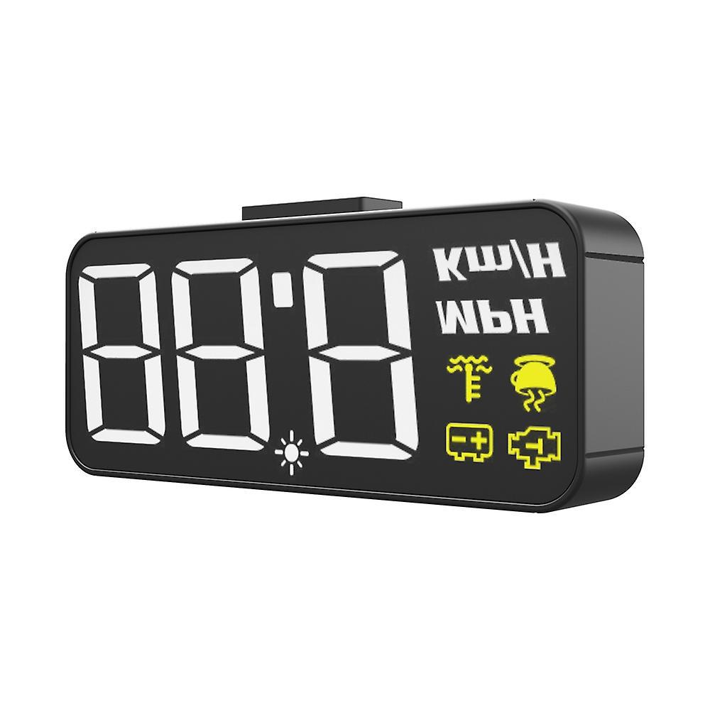 H90s 3,7 Zoll Universal-head-up-display Für Autos, Digitaler Tachometer, Wassertemperaturanzeige, Spannungsanzeige, Kilometerzähler, Windschutzscheibenanzeige