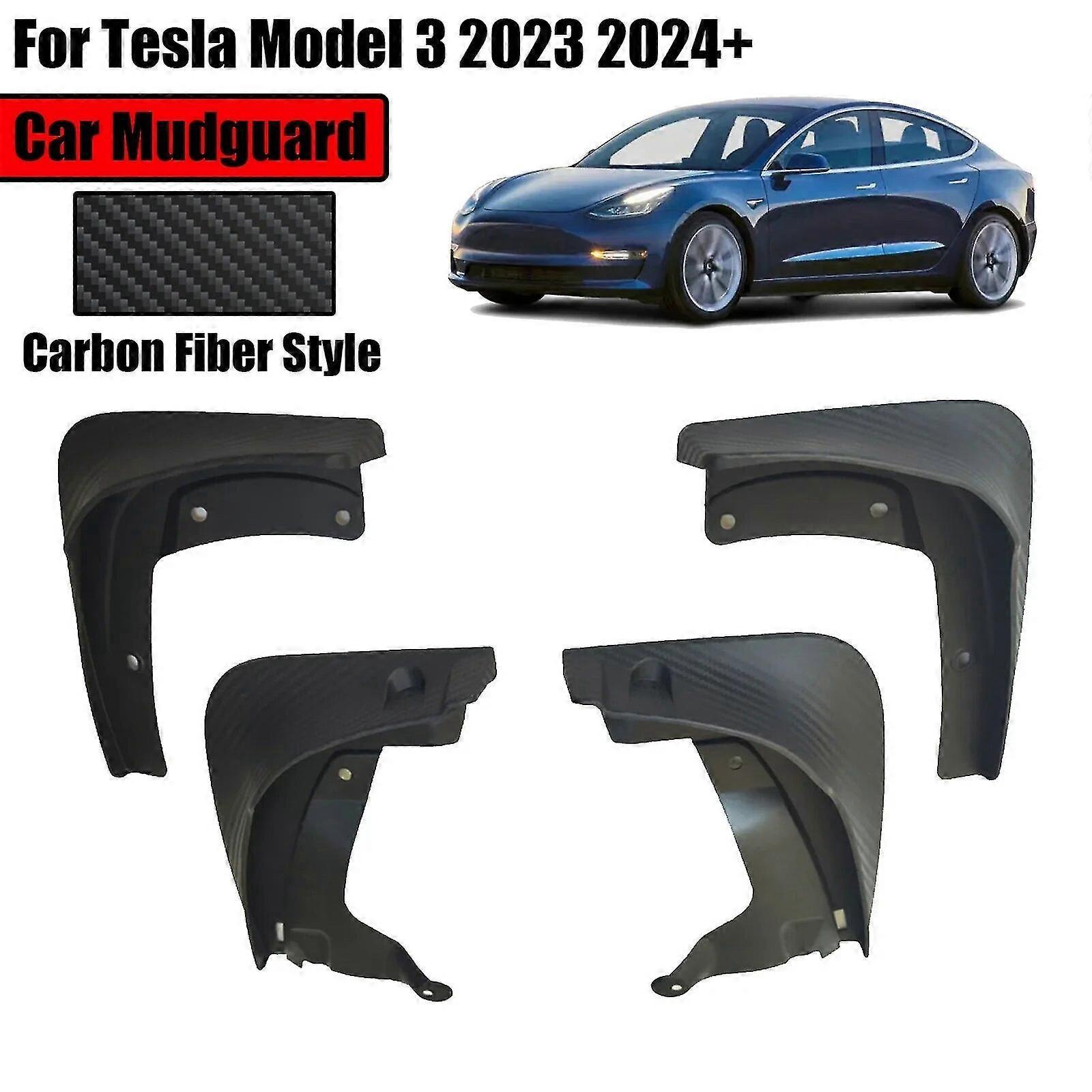 4-teiliges Set Schmutzfänger Für Tesla Model 3 Highland 2023 2024+ Schmutzfänger Spritzschutz Kotflügel Modifikation Exterieurzubehör