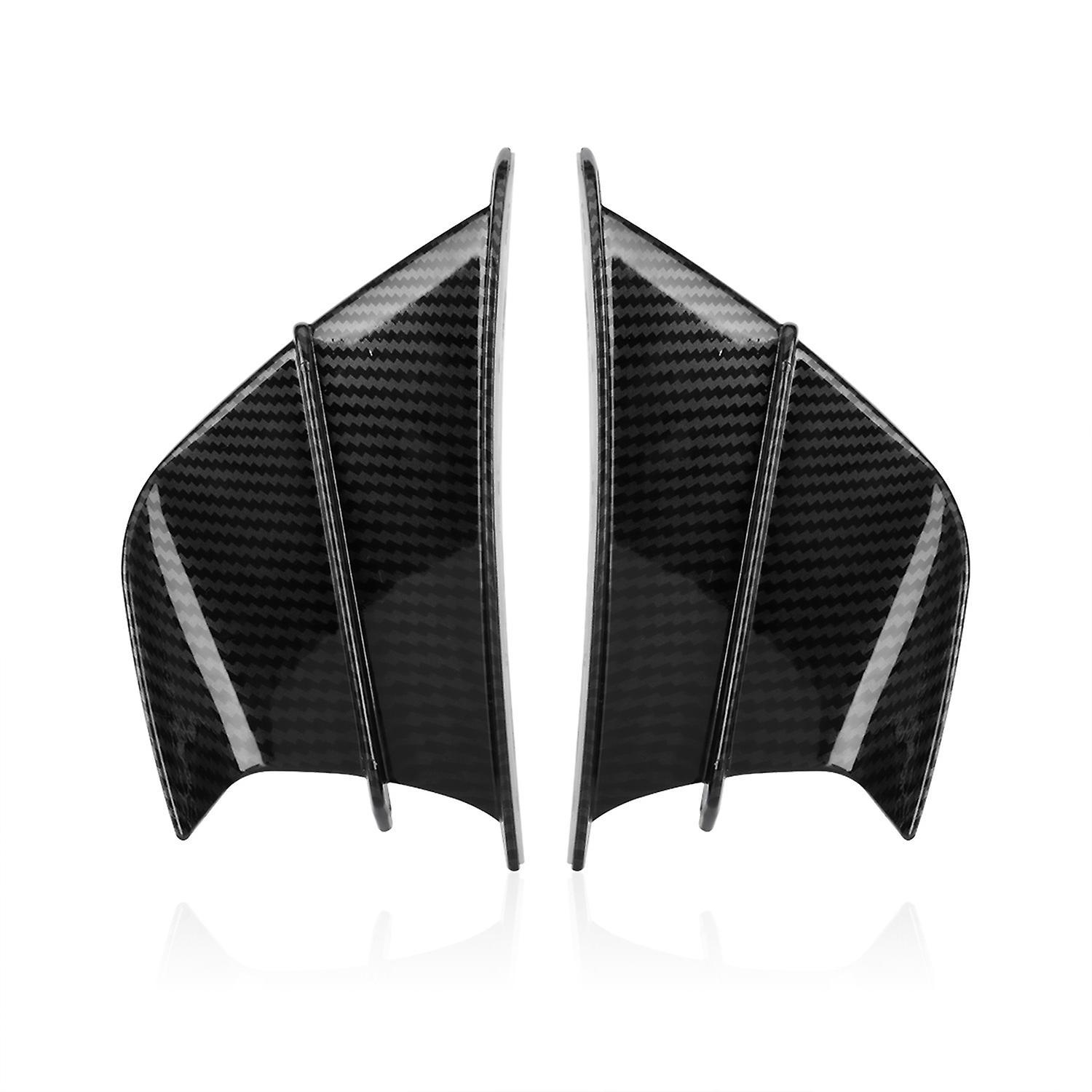 Universal Motorrad-seitenflügel Aus Kohlefaser, Hellschwarz, Seitenverkleidungsflügel, Seitenflügel