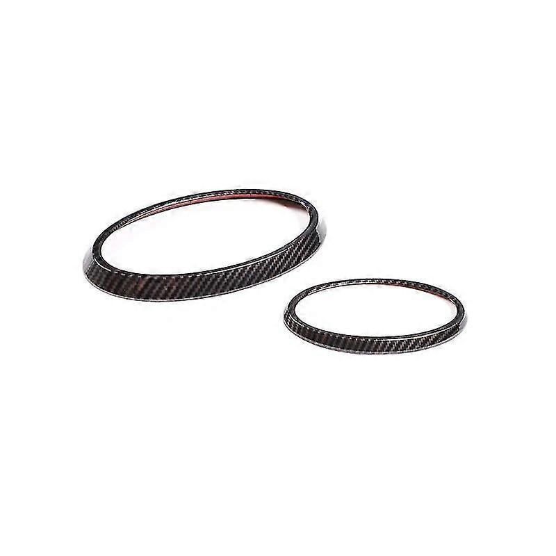 Für Subaru Outback 2022-2022 Abs Carbonfaser-optik Auto Front-/heck-emblemring Logo-rahmen Abdeckung Dekorationsaufkleber Zubehör --stil A